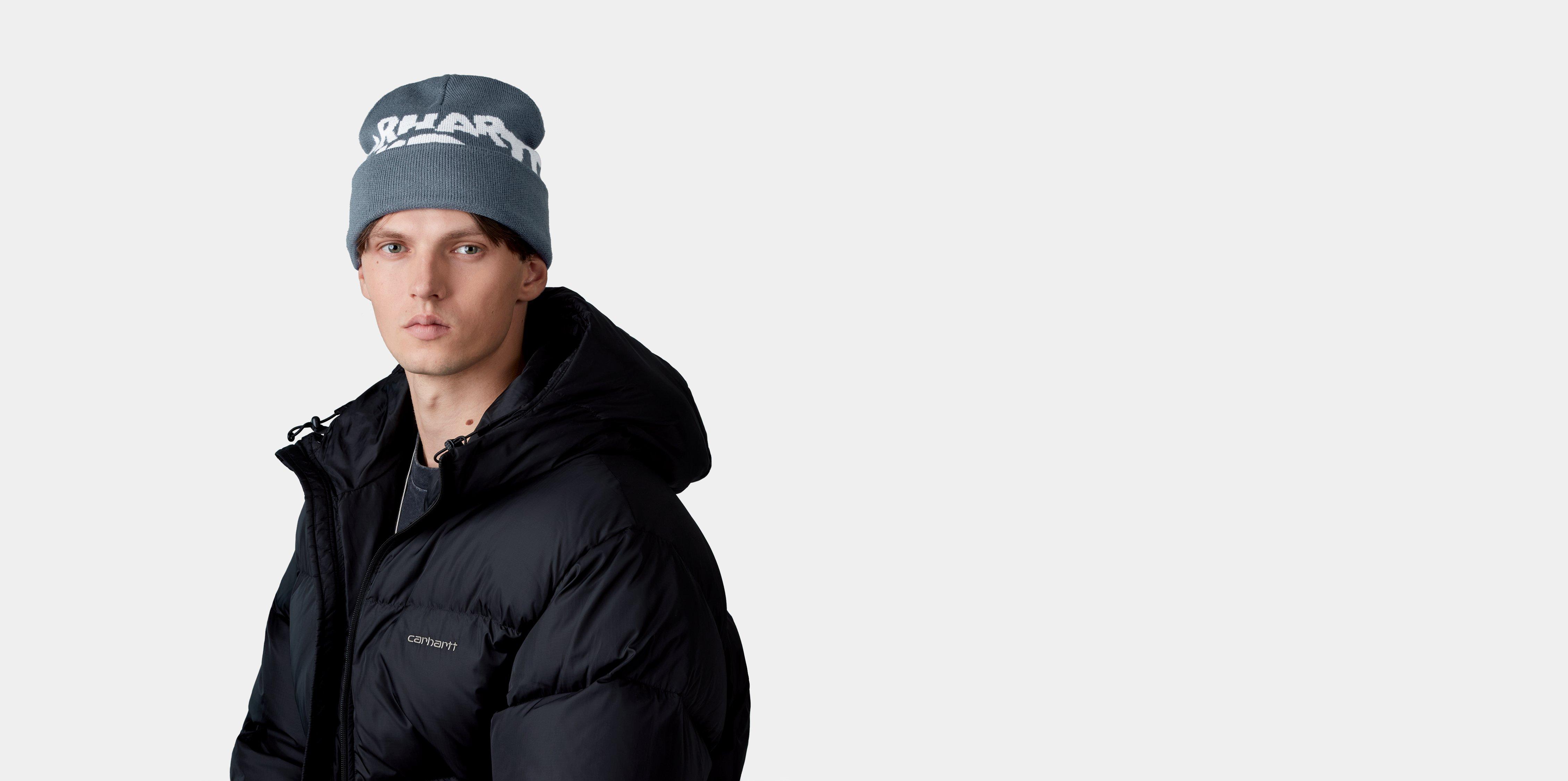 Carhartt WIP Cut Out Beanie Icesheet / White | blue