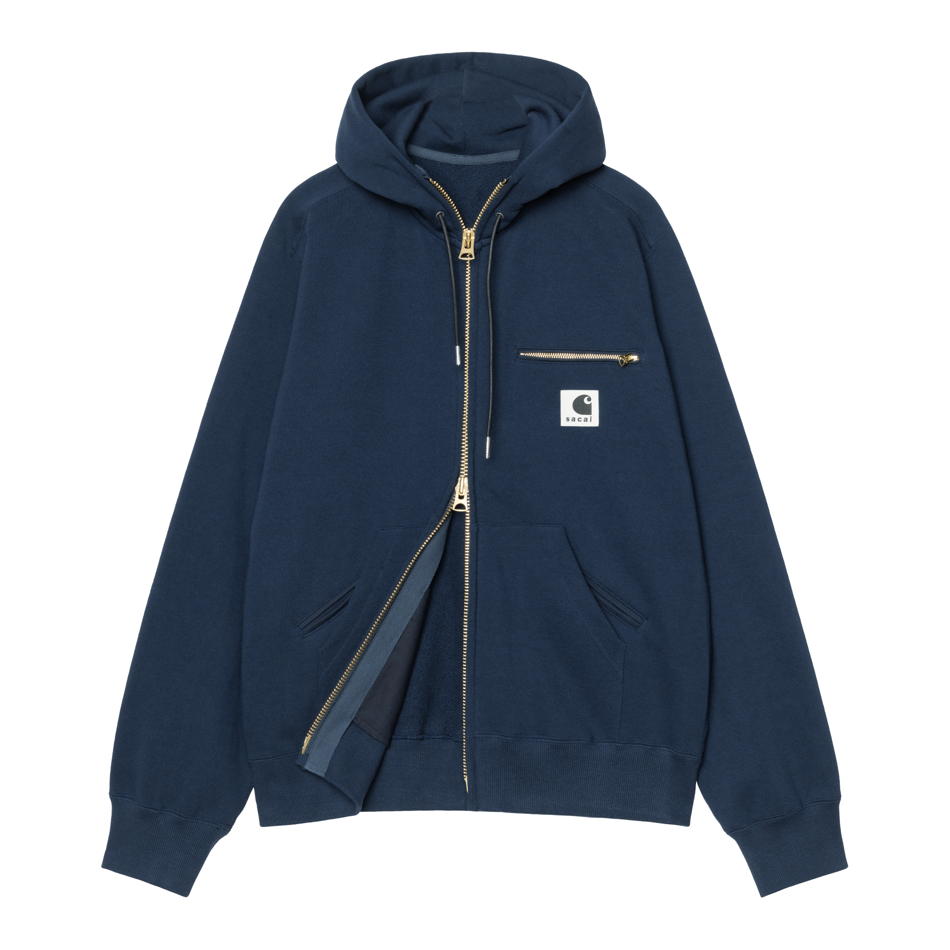 Carhartt WIP sacai x Carhartt WIP Cotton Jersey Hoodie, Sacai Blue