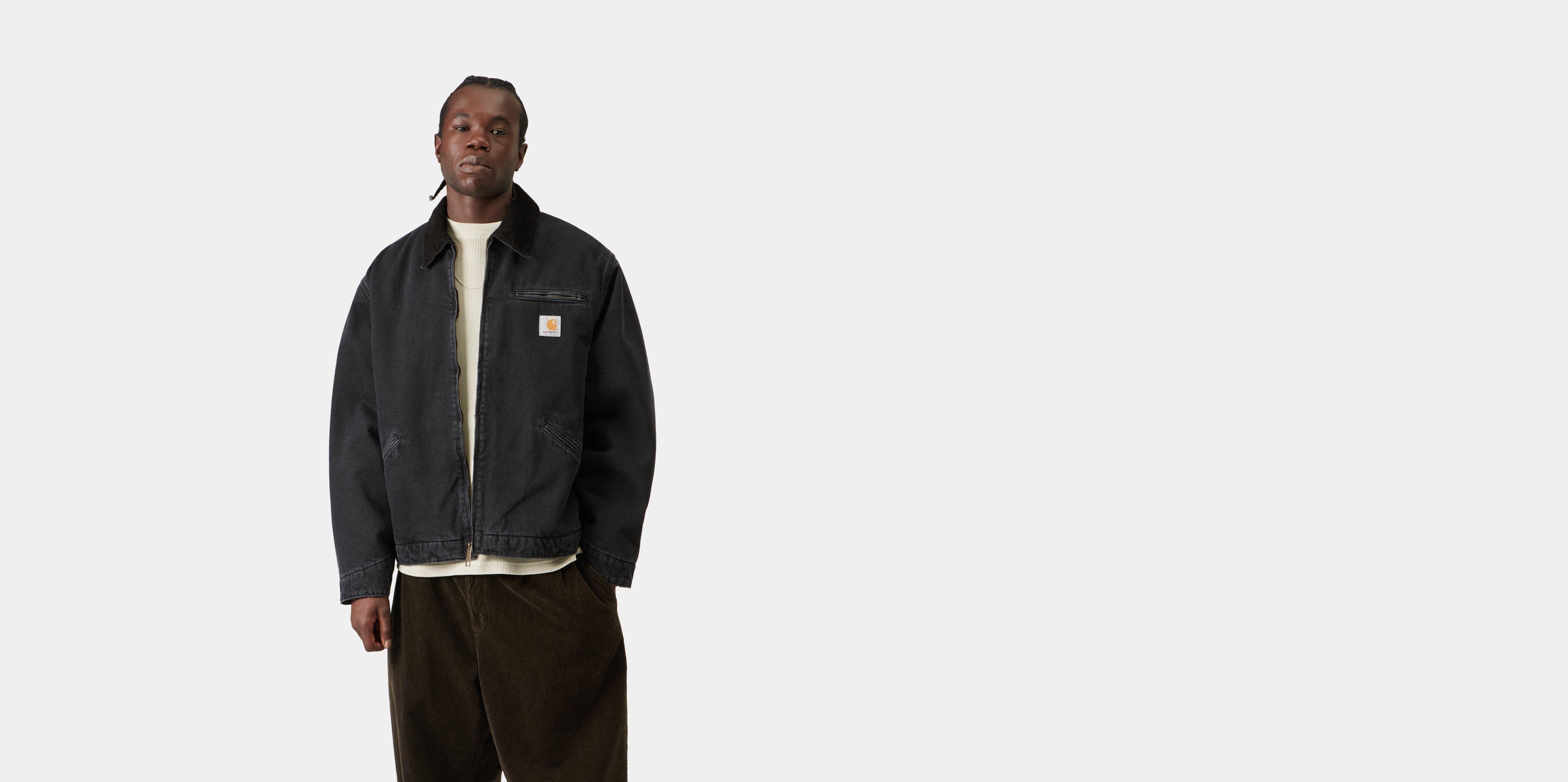 Carhartt WIP OG Detroit Jacket Black / Black stone washed | L | Men
