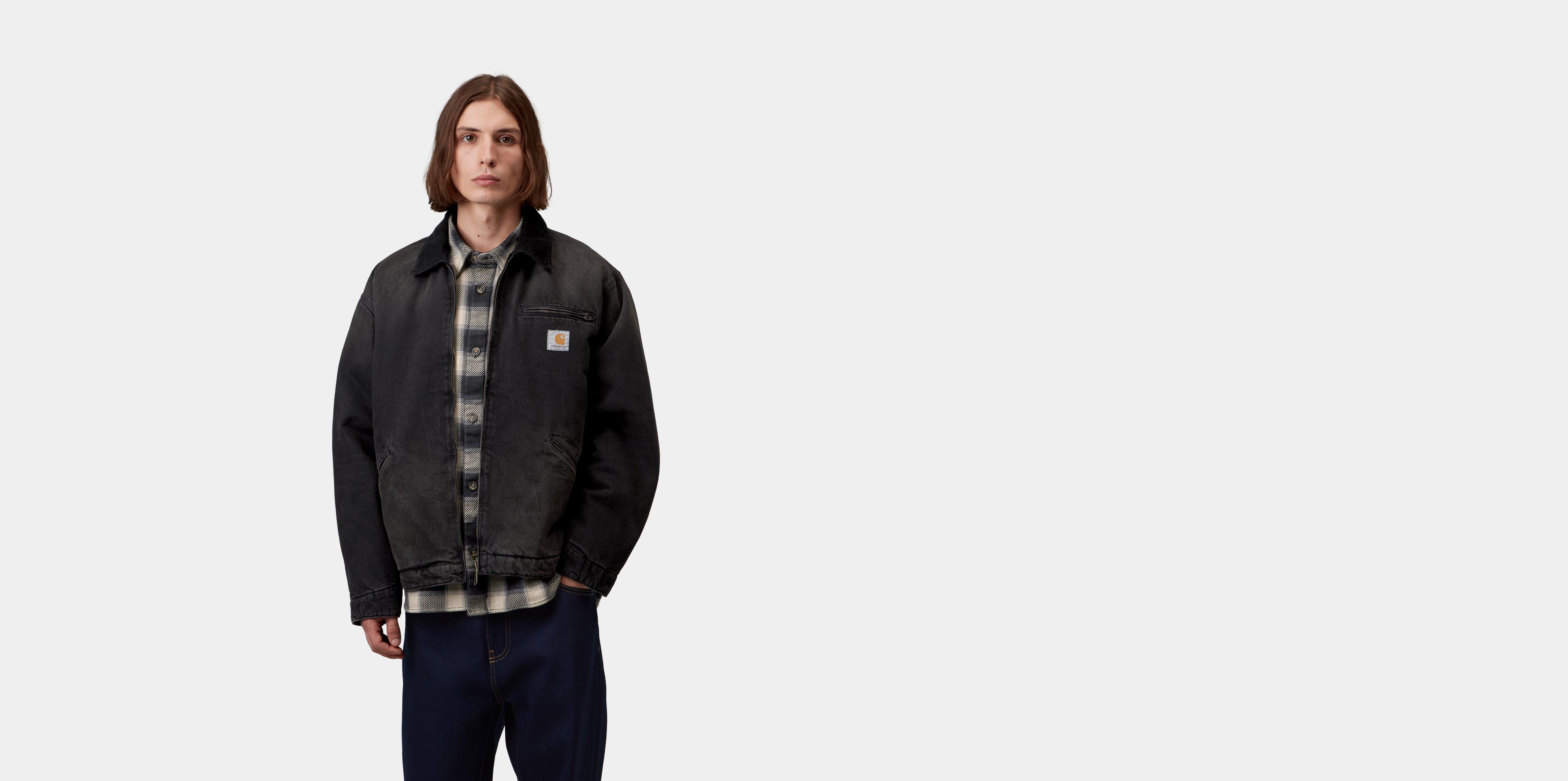 Carhartt WIP OG Detroit Jacket Black / Black marble dark worn | XS | Men