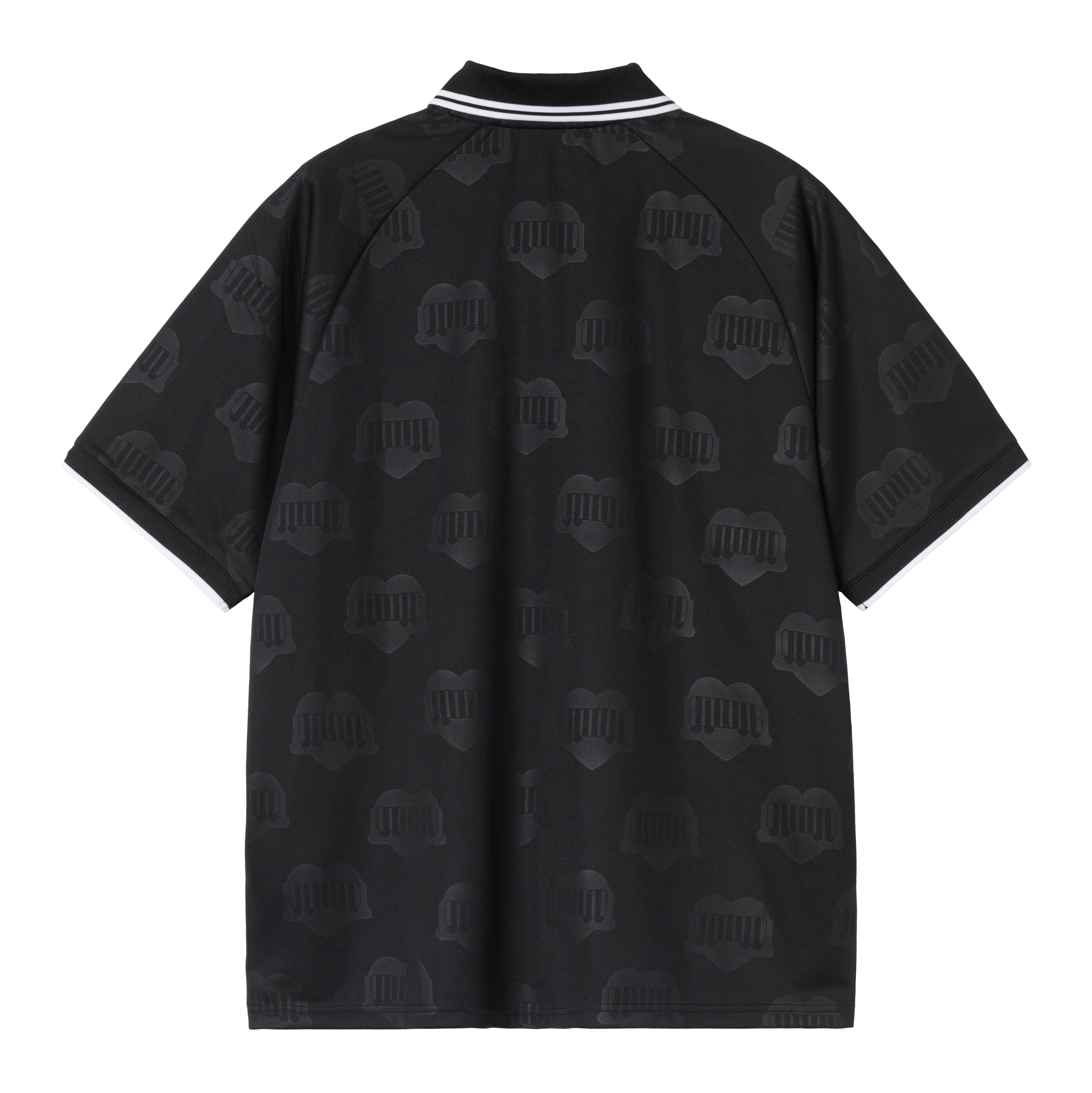 Carhartt wip サッカーシャツとショーツセット 黒 Carhartt WIP S/S Terrace Football T-Shirt, Heart Train Jacquard