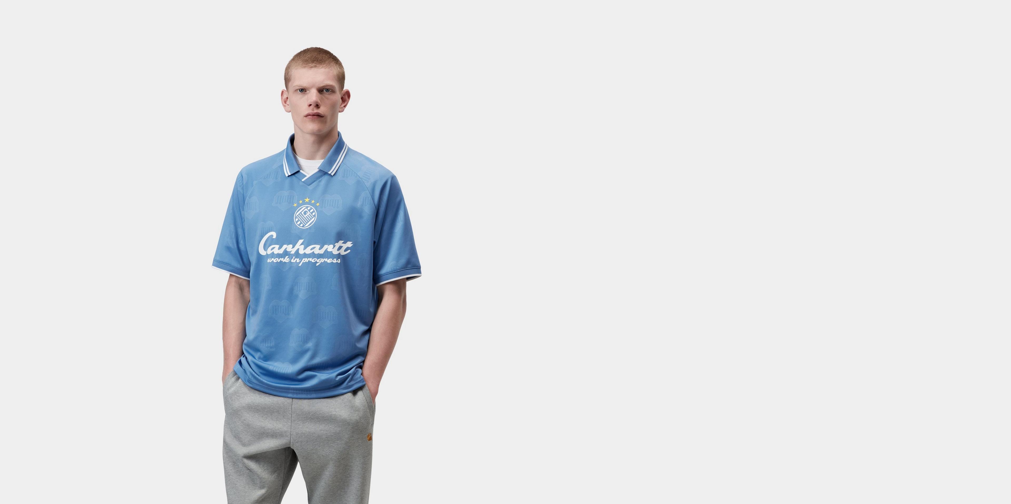 Carhartt WIP S/S Terrace Football T-Shirt, Heart Train Jacquard