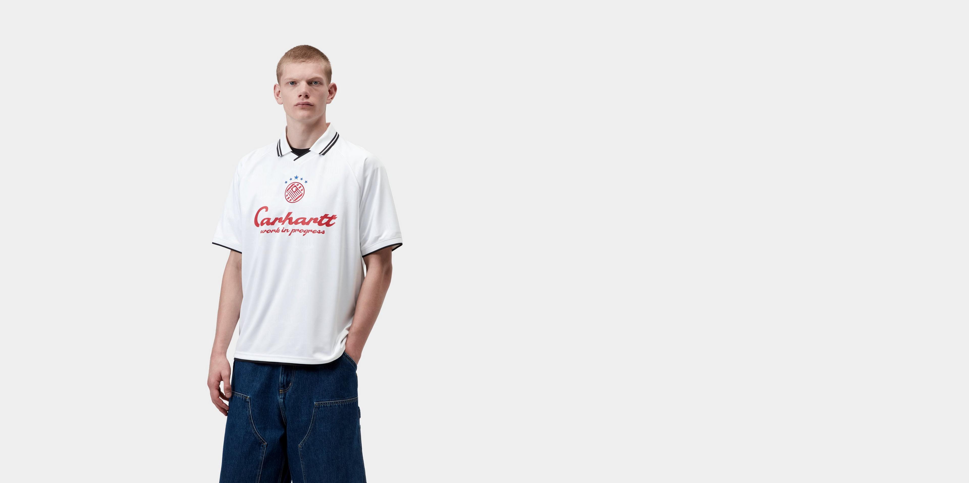 Carhartt WIP S/S Terrace Football T-Shirt, Heart Train Jacquard