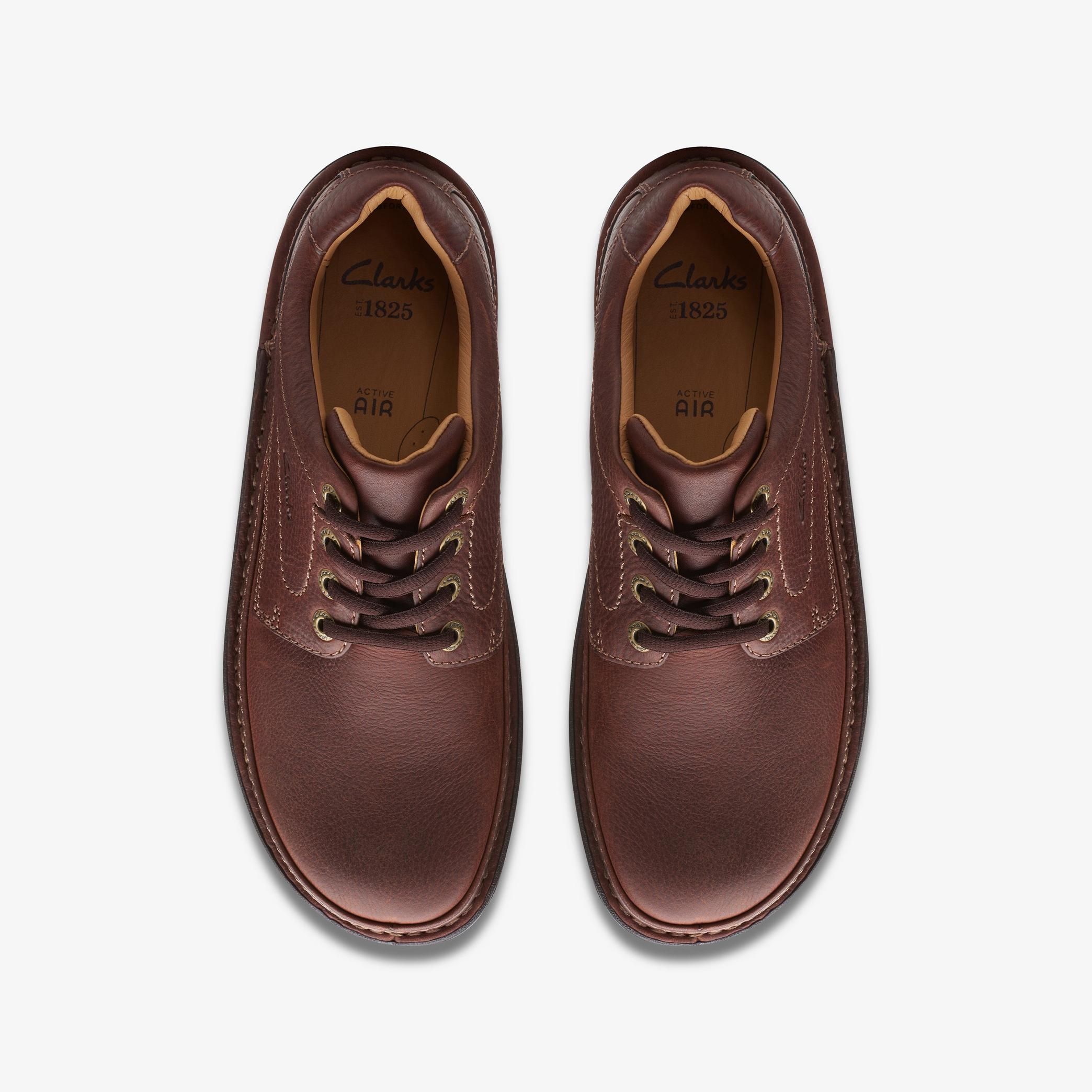 Nature Three Mahogany Leather Derby Shoes, view 6 of 6