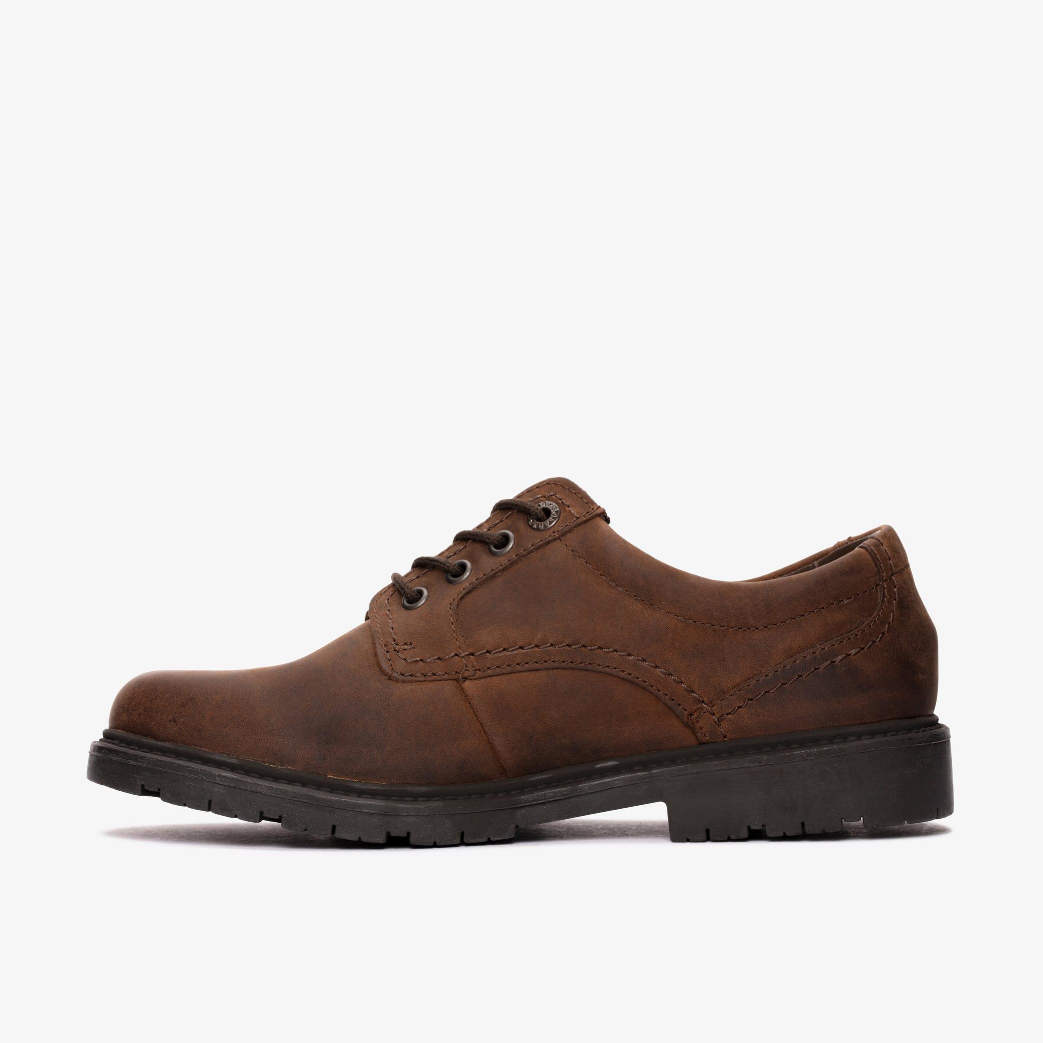MENS Lane Stride Brown Leather Shoes | Clarks Outlet