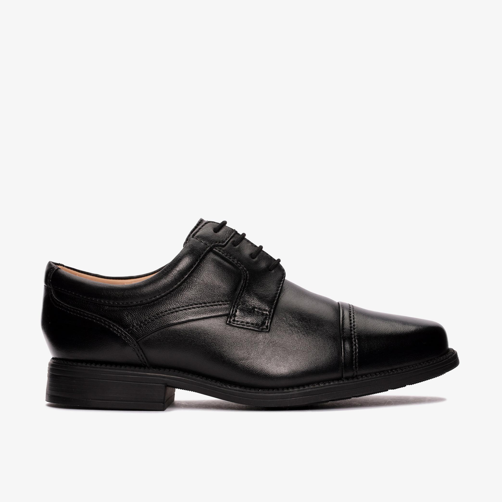 Hail Cap Black Leather Shoes, view 1 of 6