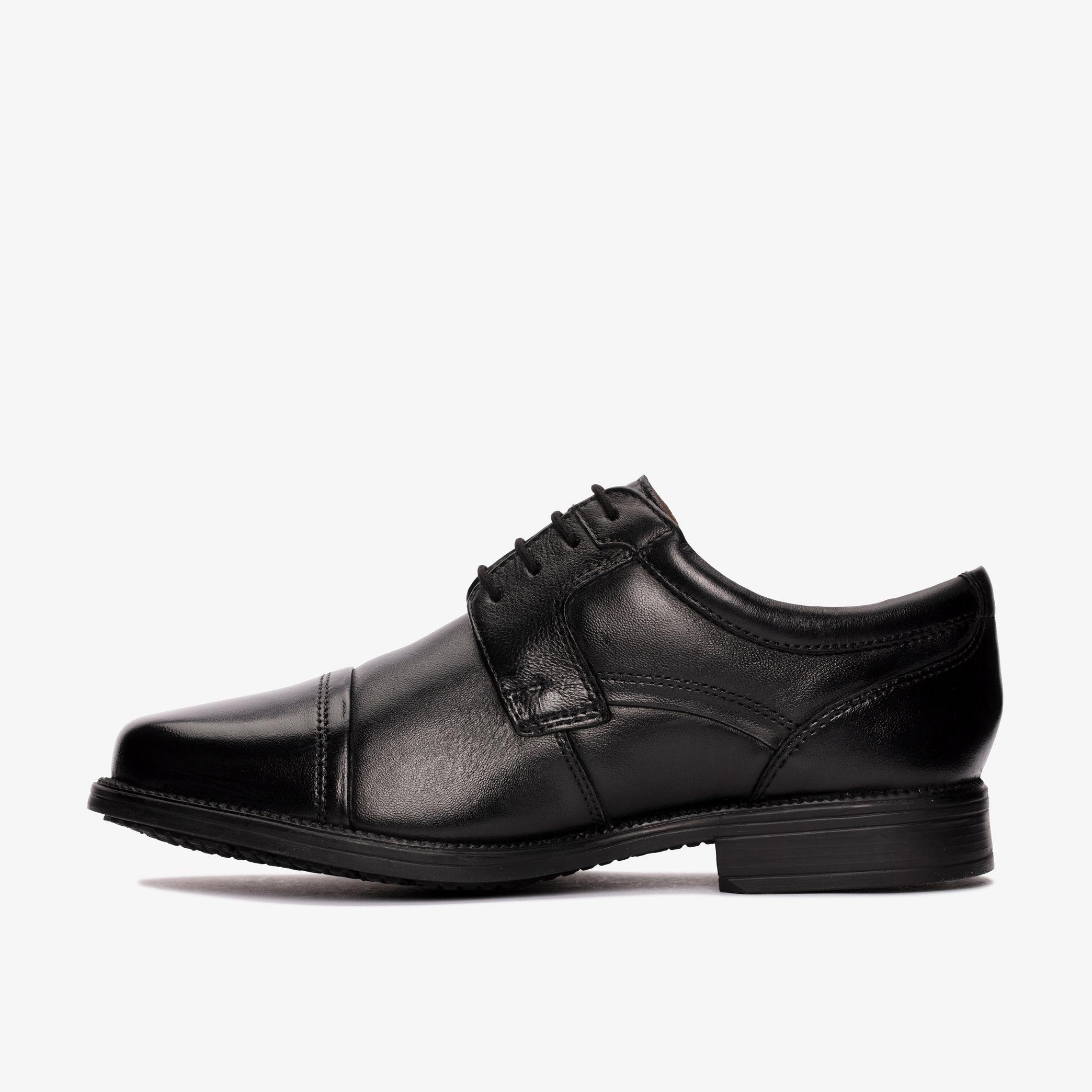 Hail Cap Black Leather Shoes, view 2 of 6