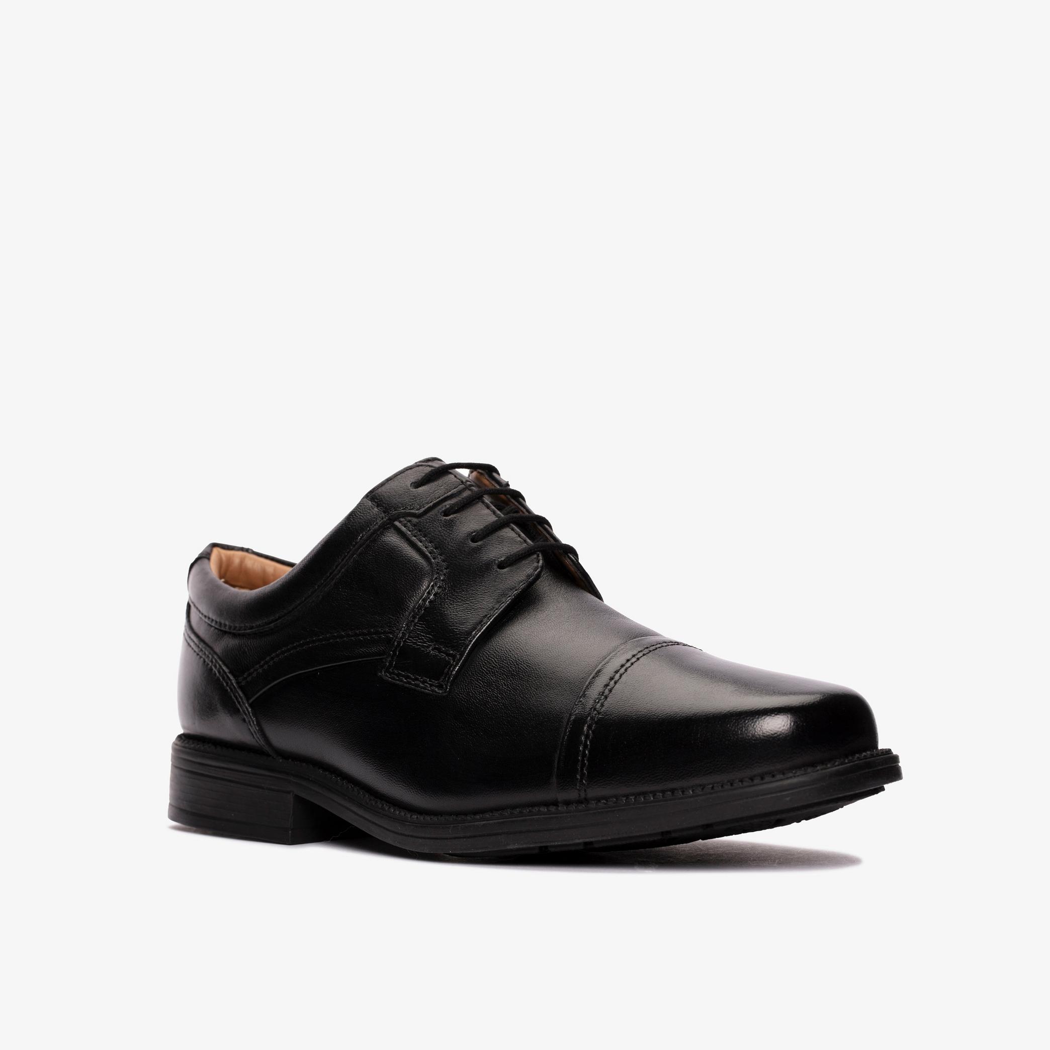 Hail Cap Black Leather Shoes, view 3 of 6
