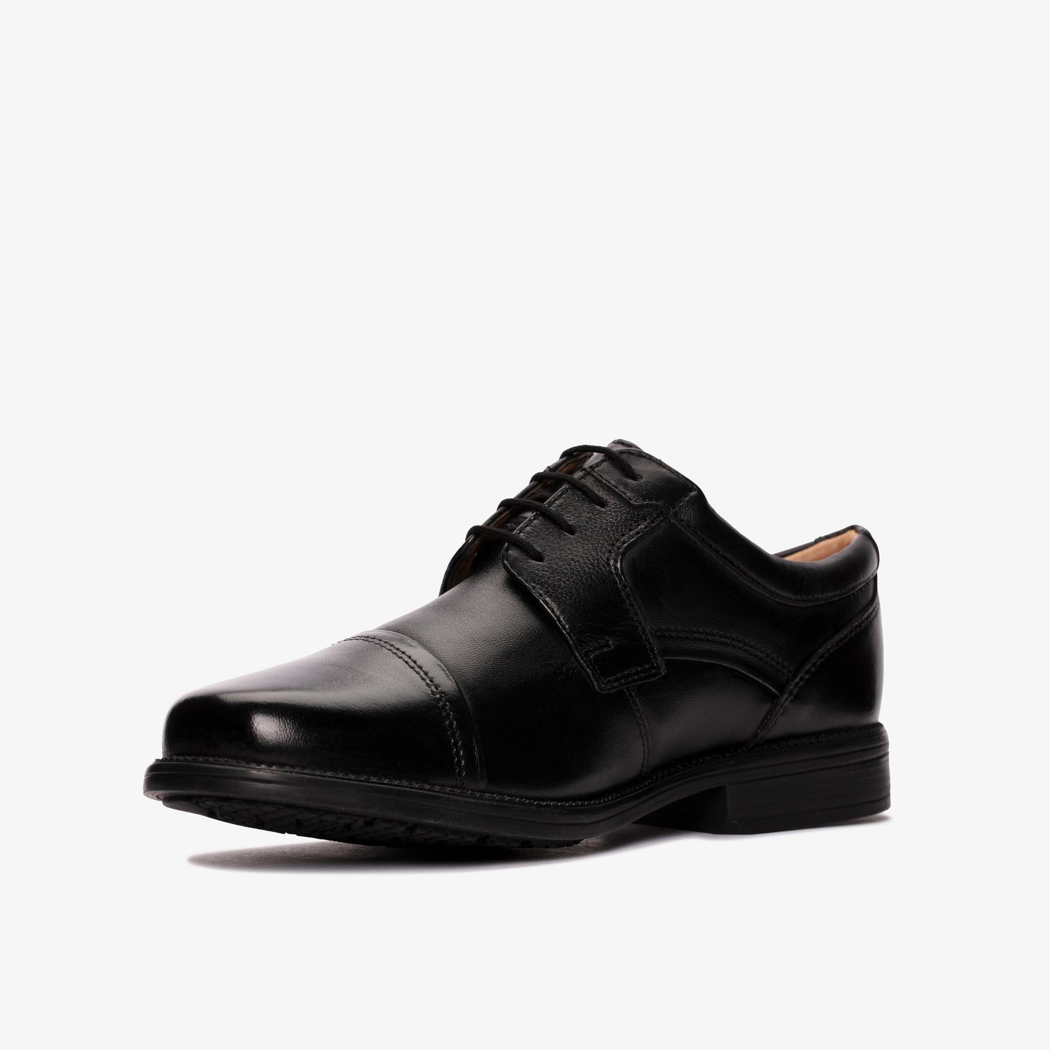 Hail Cap Black Leather Shoes, view 4 of 6
