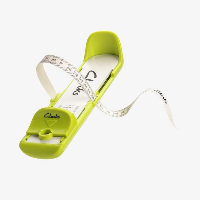 Clarks toddler foot measuring gauge.