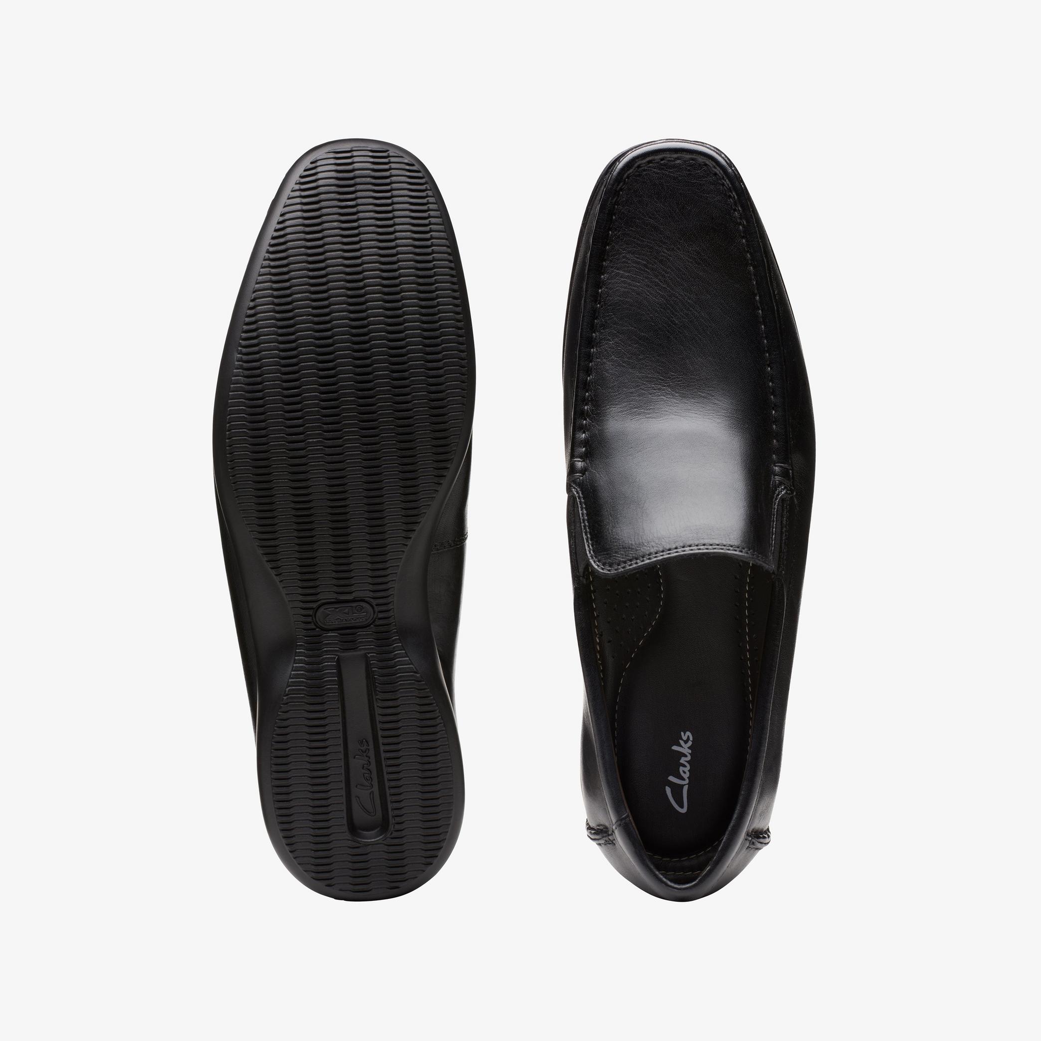 Mens Finer Sun Black Slip On Shoes | Clarks Outlet
