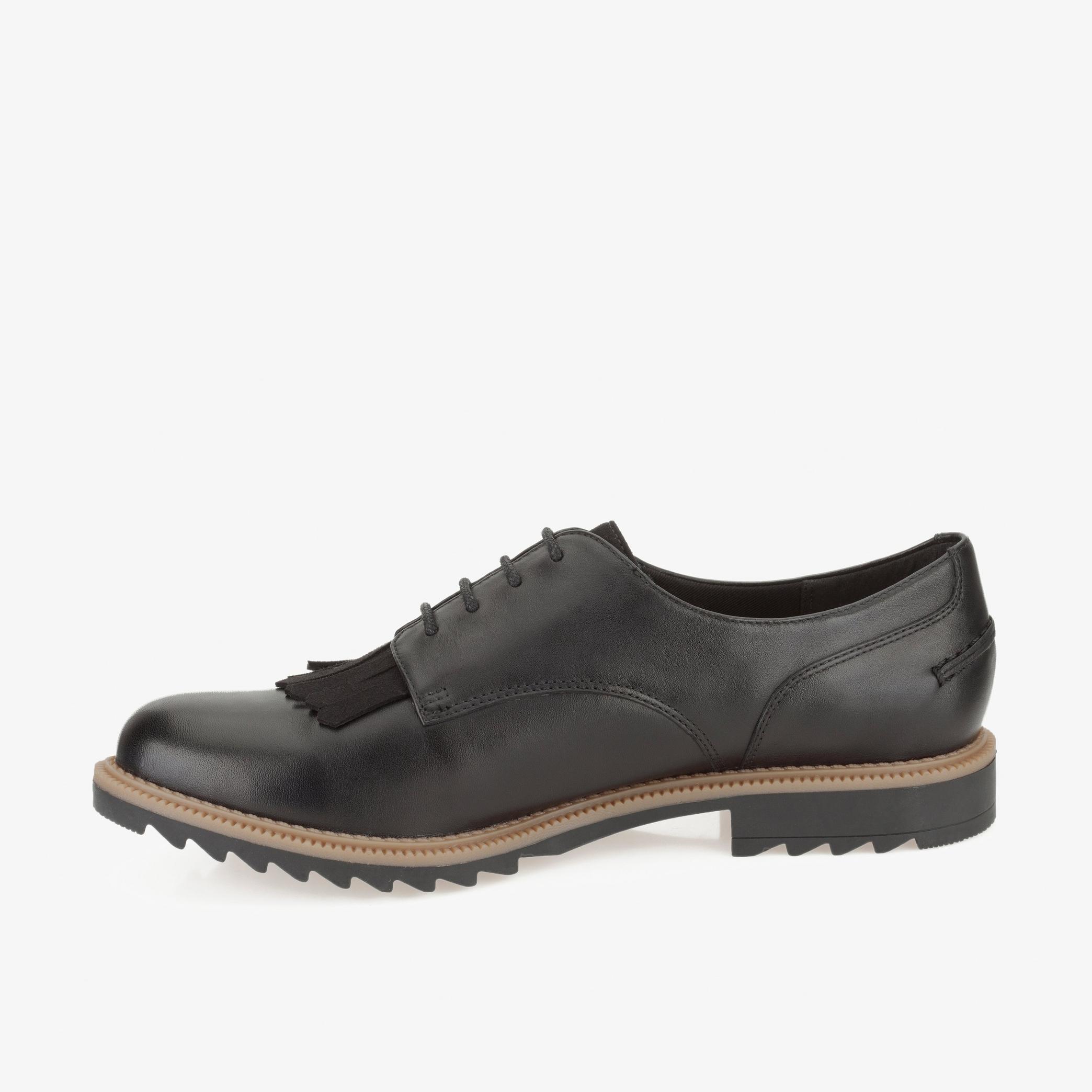 Griffin Mabel Black Leather Brogues, view 2 of 5