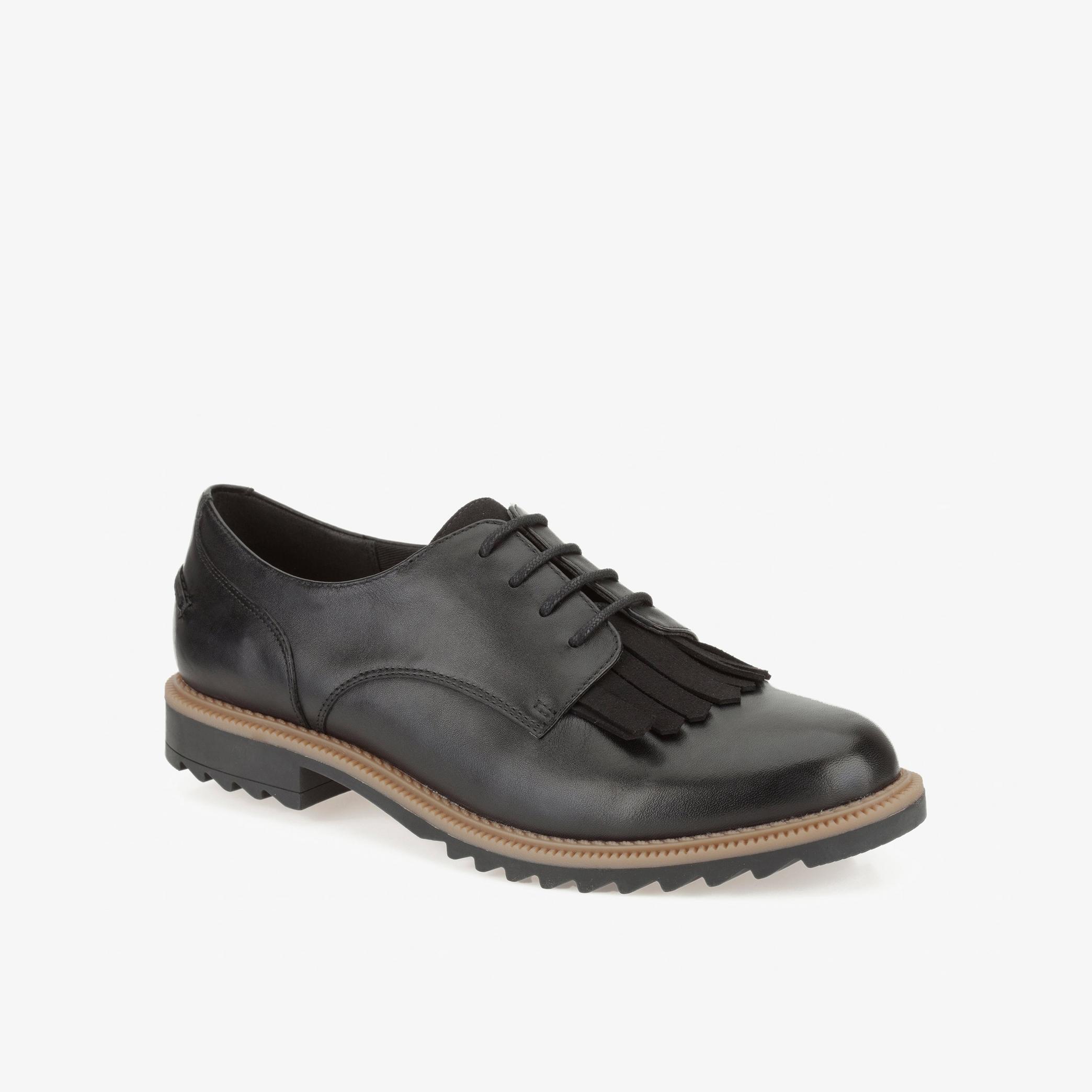 Griffin Mabel Black Leather Brogues, view 3 of 5