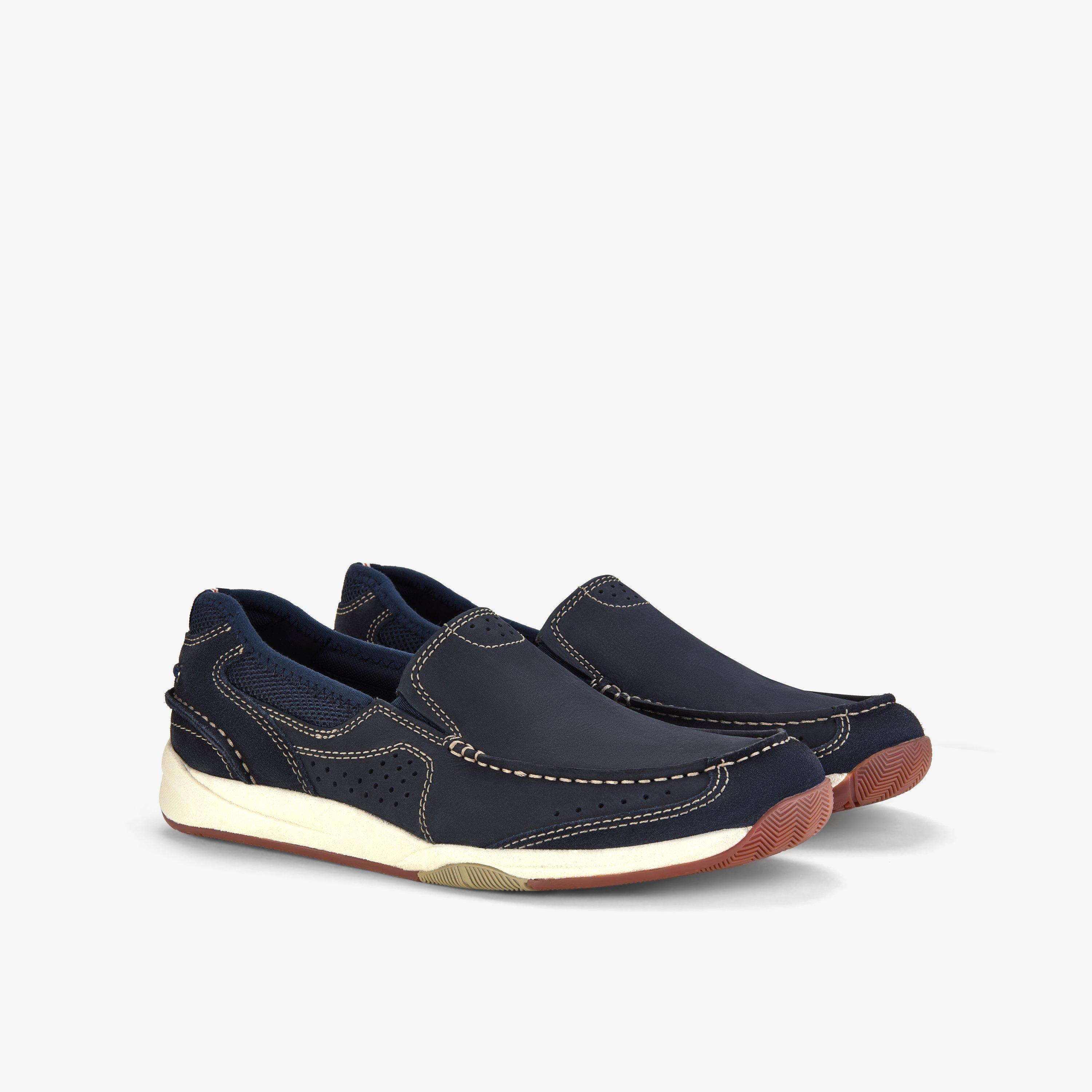 Allston Free Navy Nubuck Slip Ons, view 5 of 6