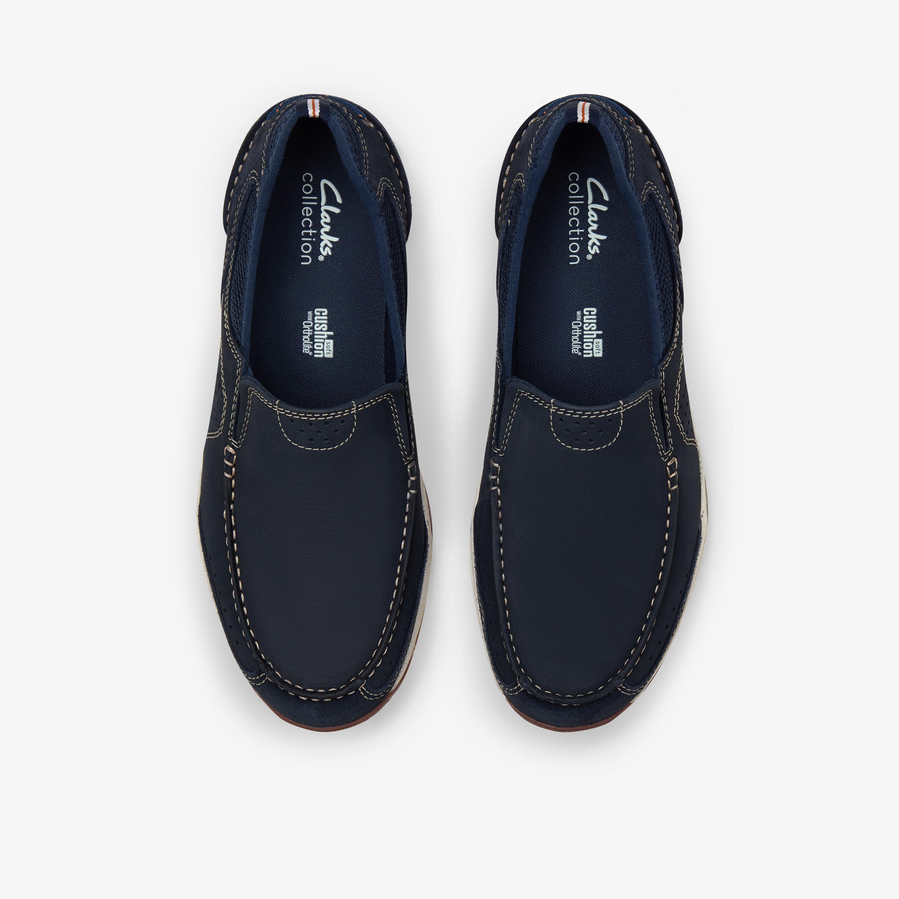 Allston Free Navy Nubuck Slip Ons, view 6 of 6