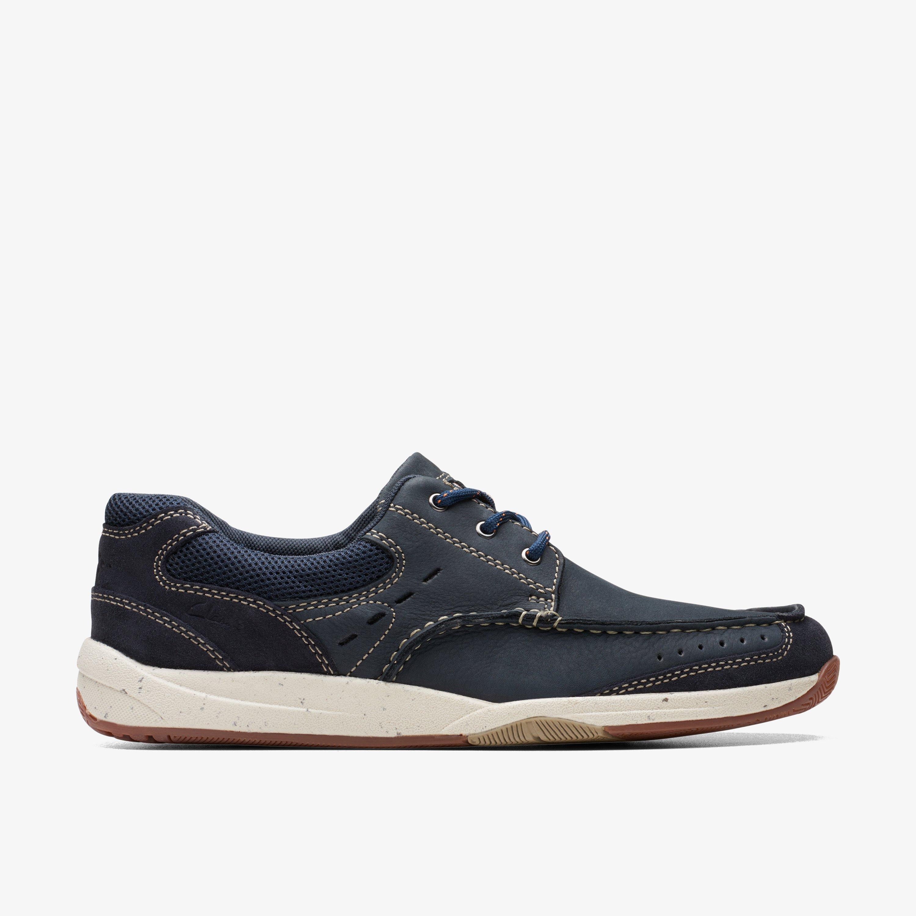 MENS Allston Edge Navy Nubuck Shoes | Clarks Outlet