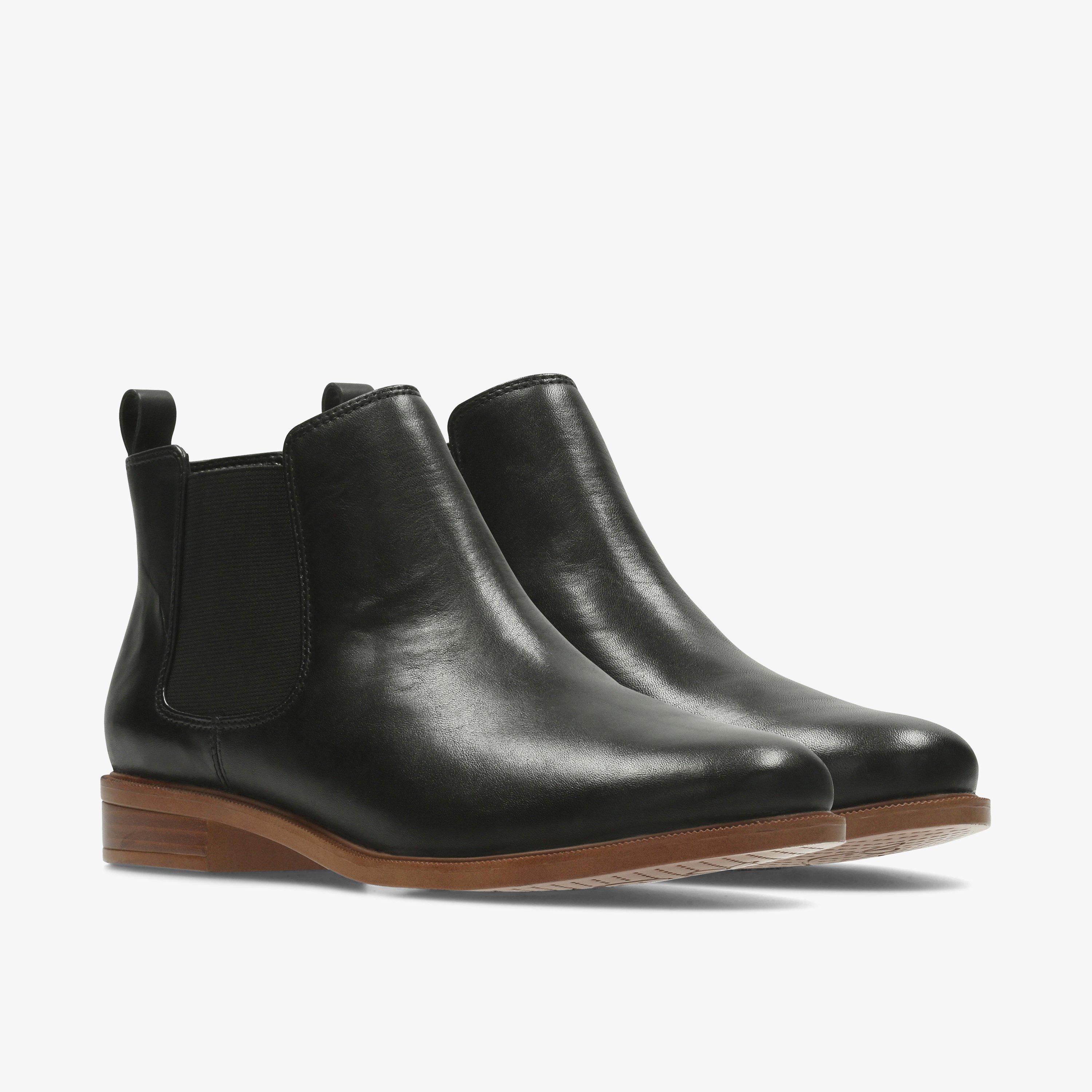Taylor Shine Black Leather Chelsea Boots Ankle Boots, view 4 of 6