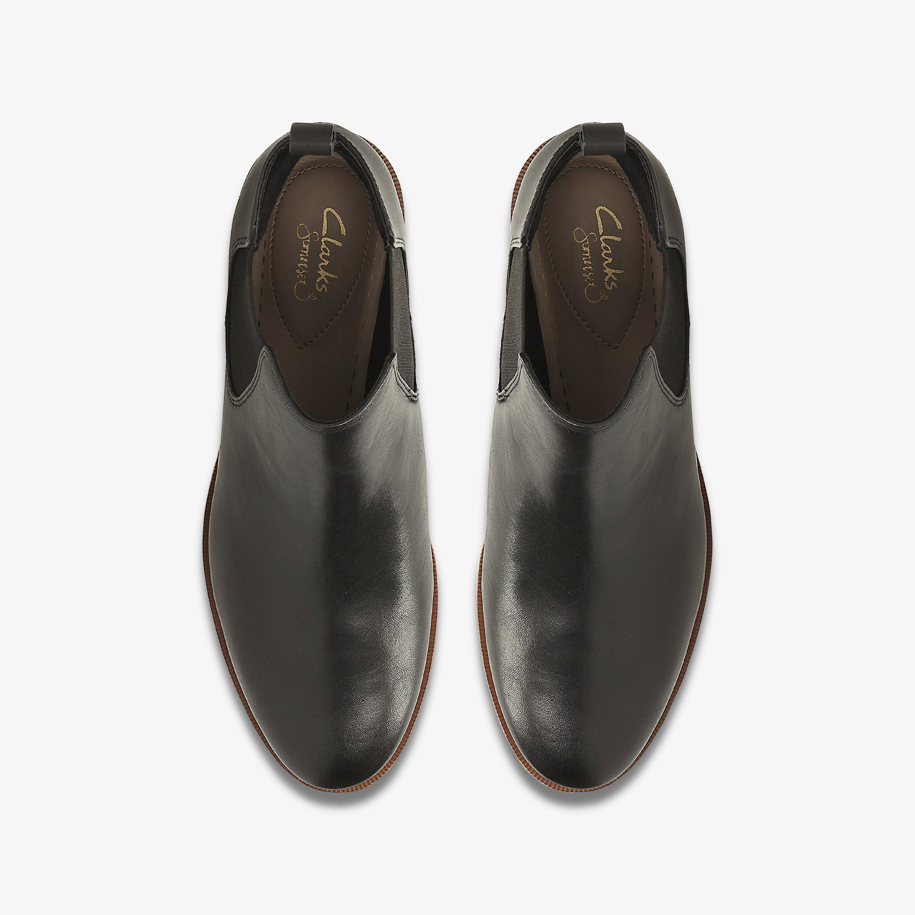 Taylor Shine Black Leather Chelsea Boots Ankle Boots, view 6 of 6