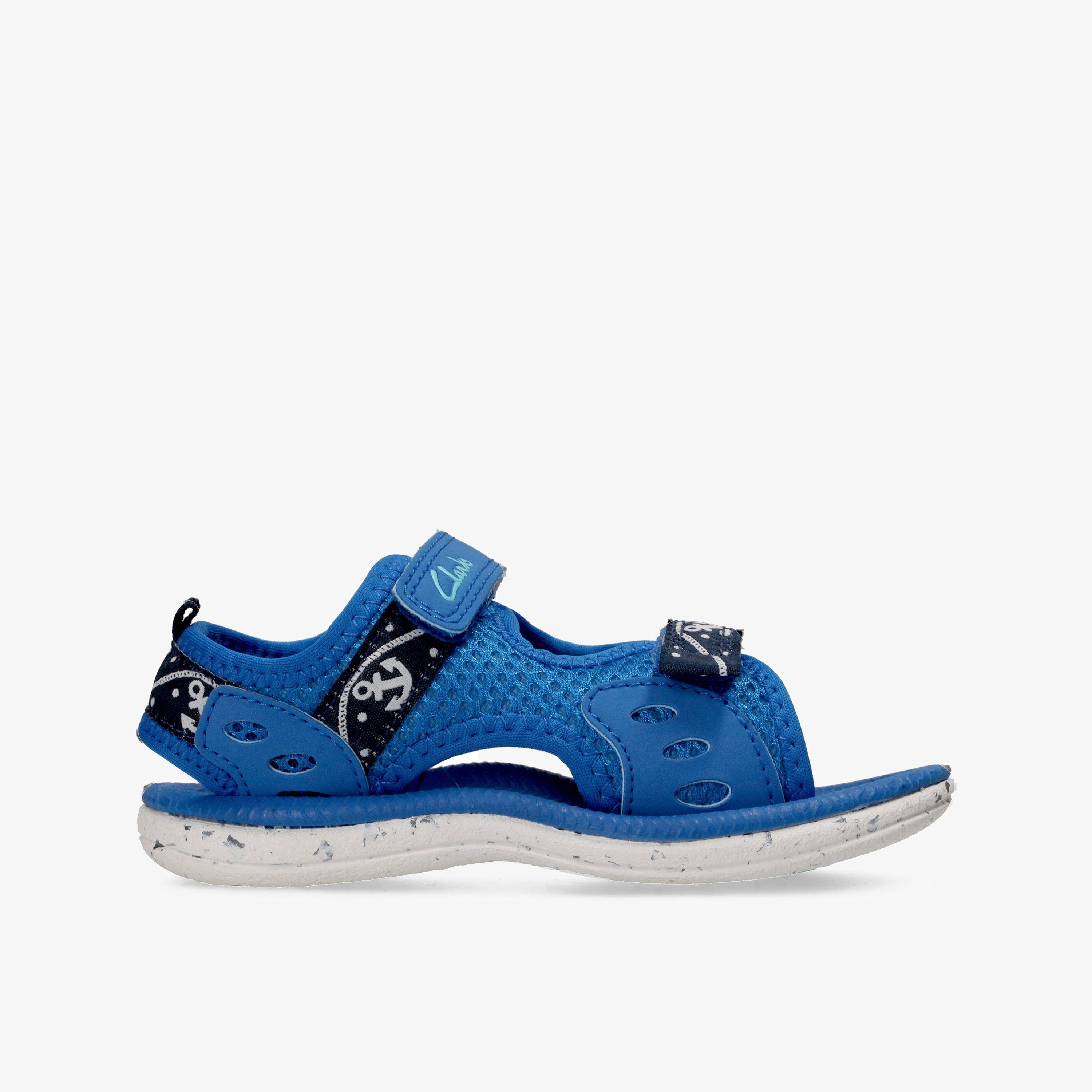 Boys Piranha Boy First Blue Flat Sandals | Clarks Outlet