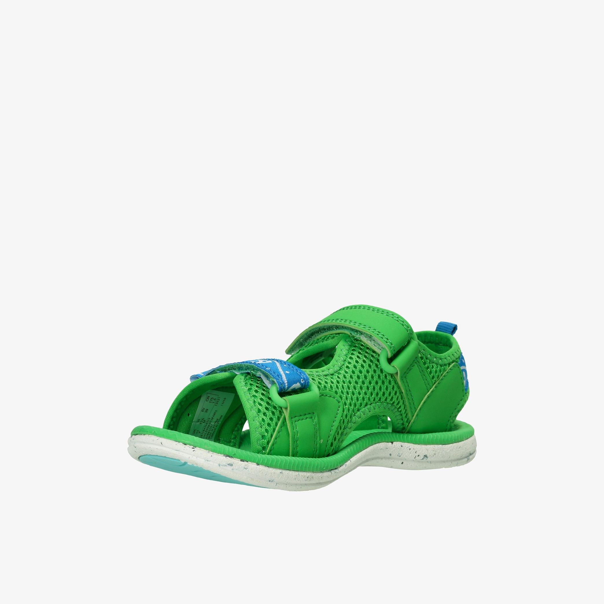 Boys Piranha Boy First Green Flat Sandals | Clarks Outlet