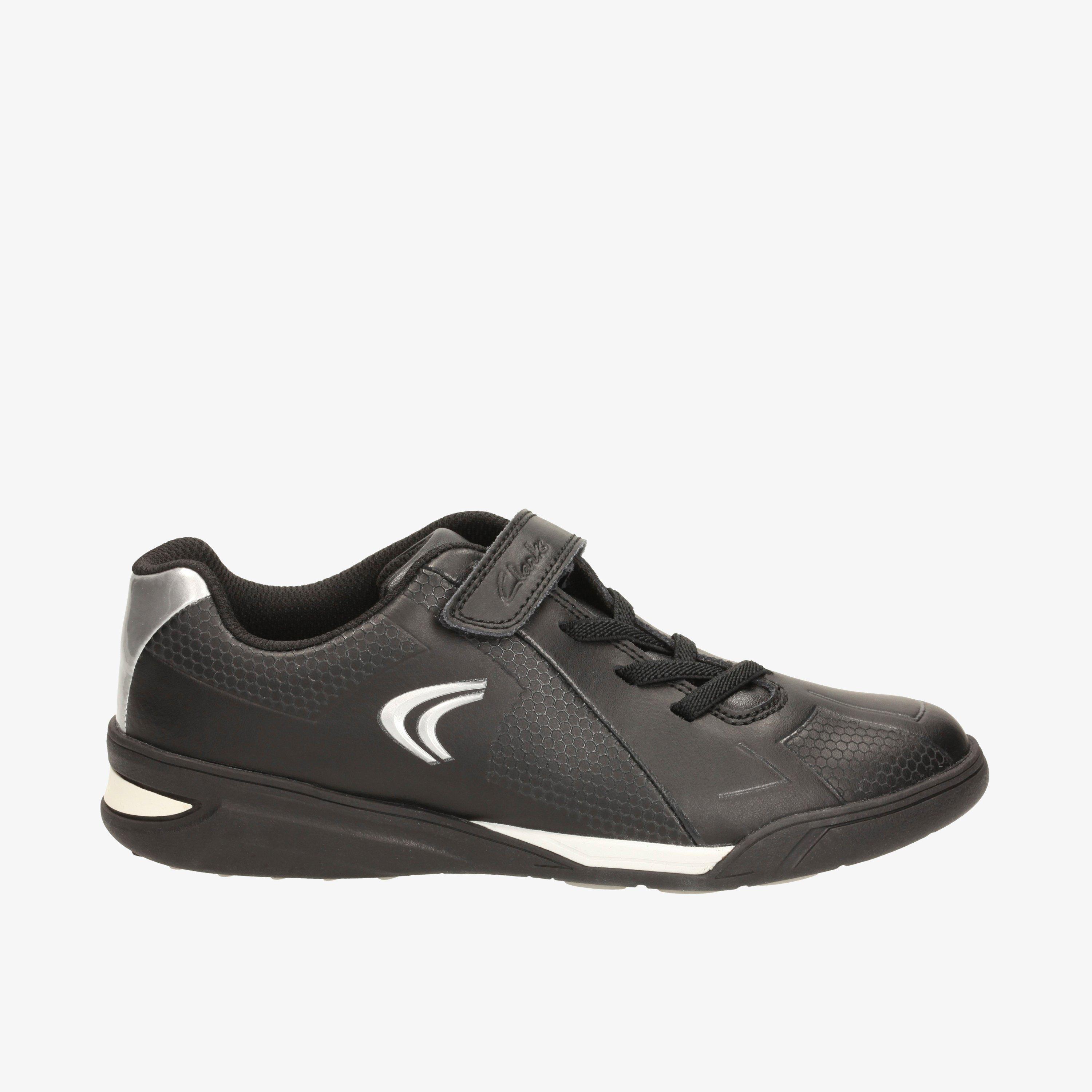 Clarks boys 2024 black trainers