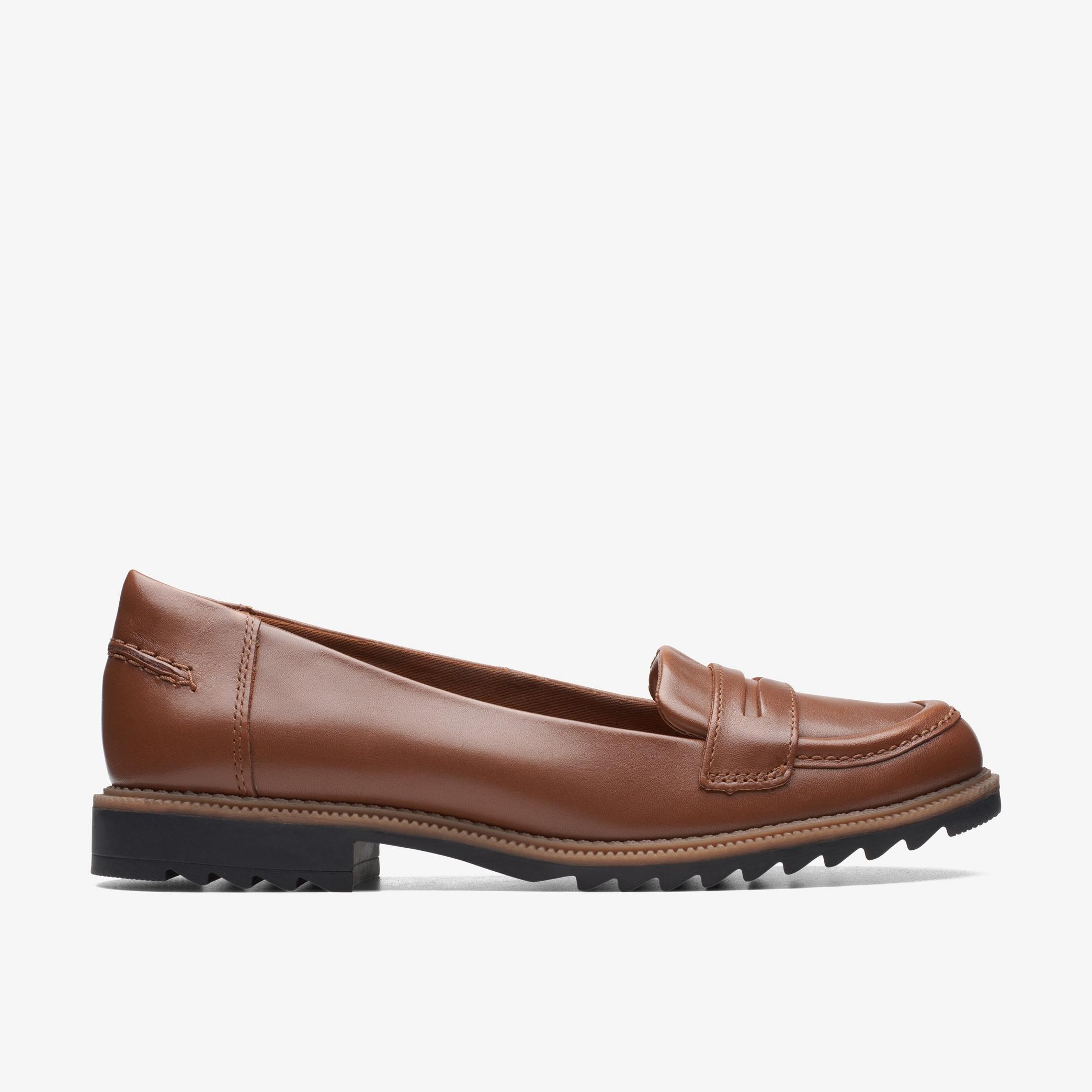 WOMENS Griffin Milly Tan Leather Loafers | Clarks Outlet