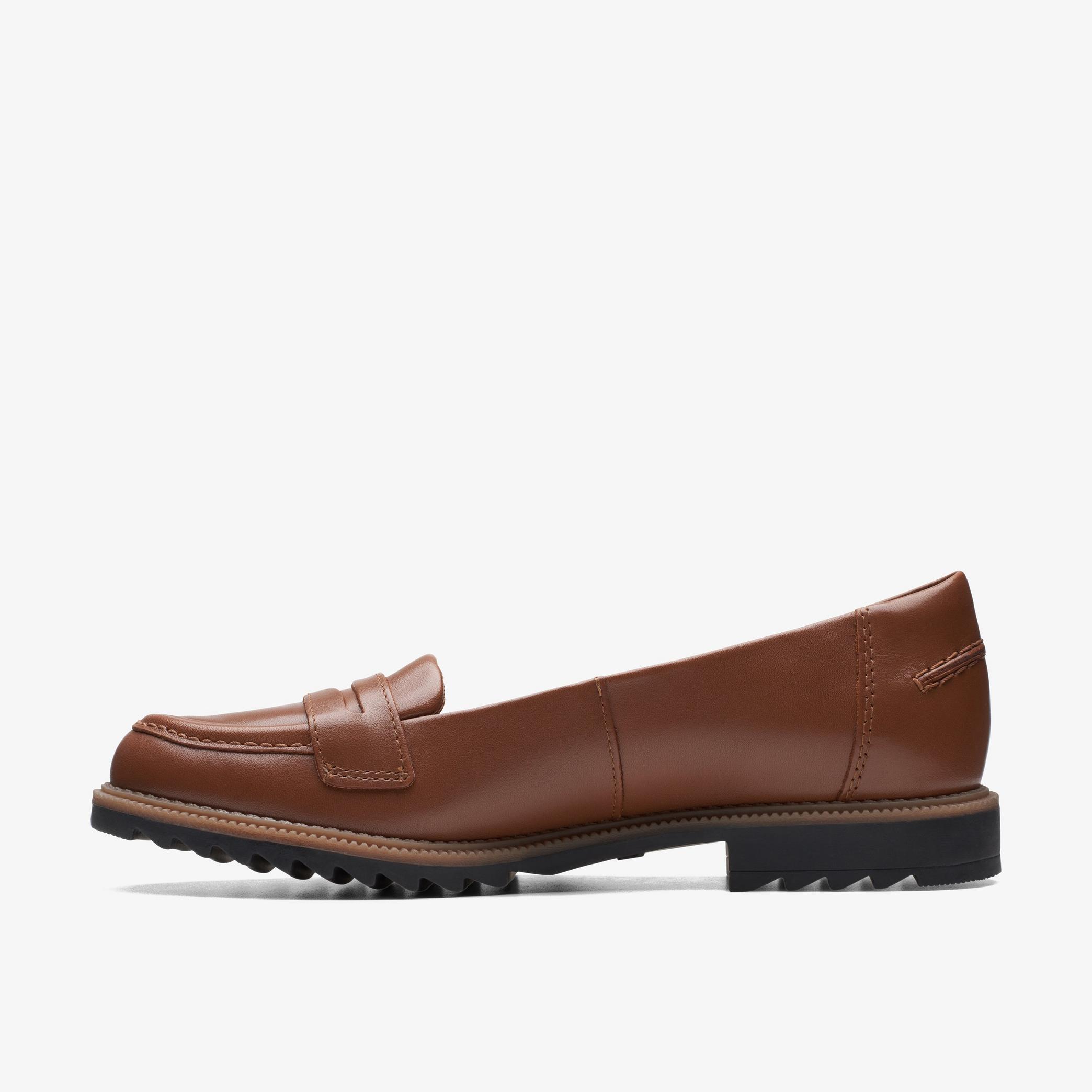 Griffin Milly Tan Leather Loafers, view 2 of 6