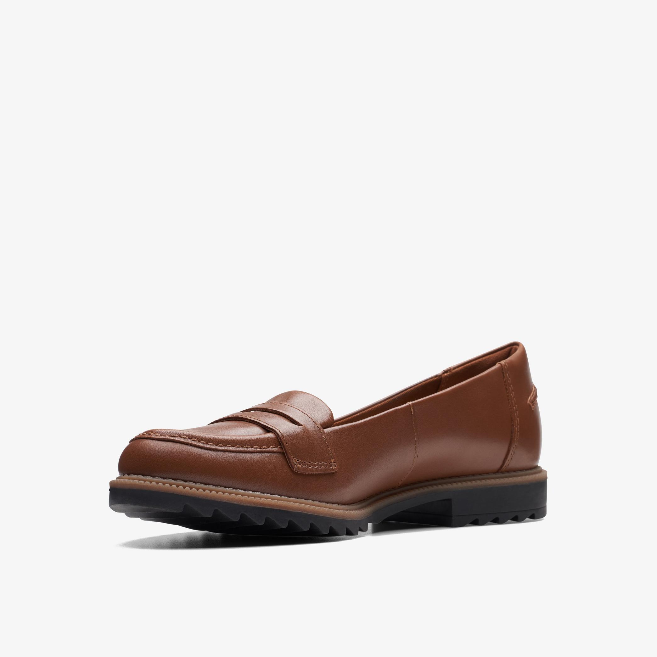 Griffin Milly Tan Leather Loafers, view 4 of 6