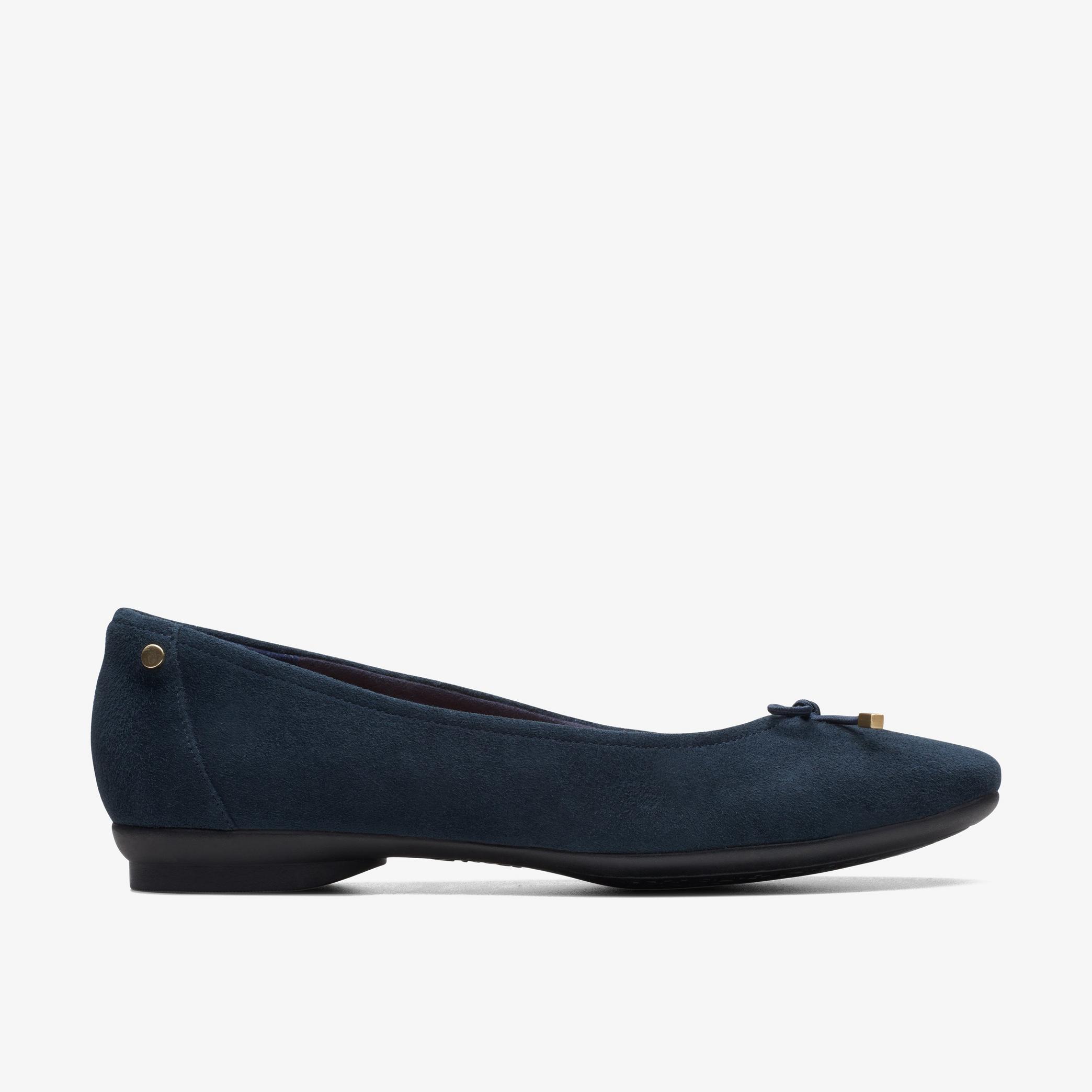 Candra Light Navy Suede Pumps, view 1 of 6