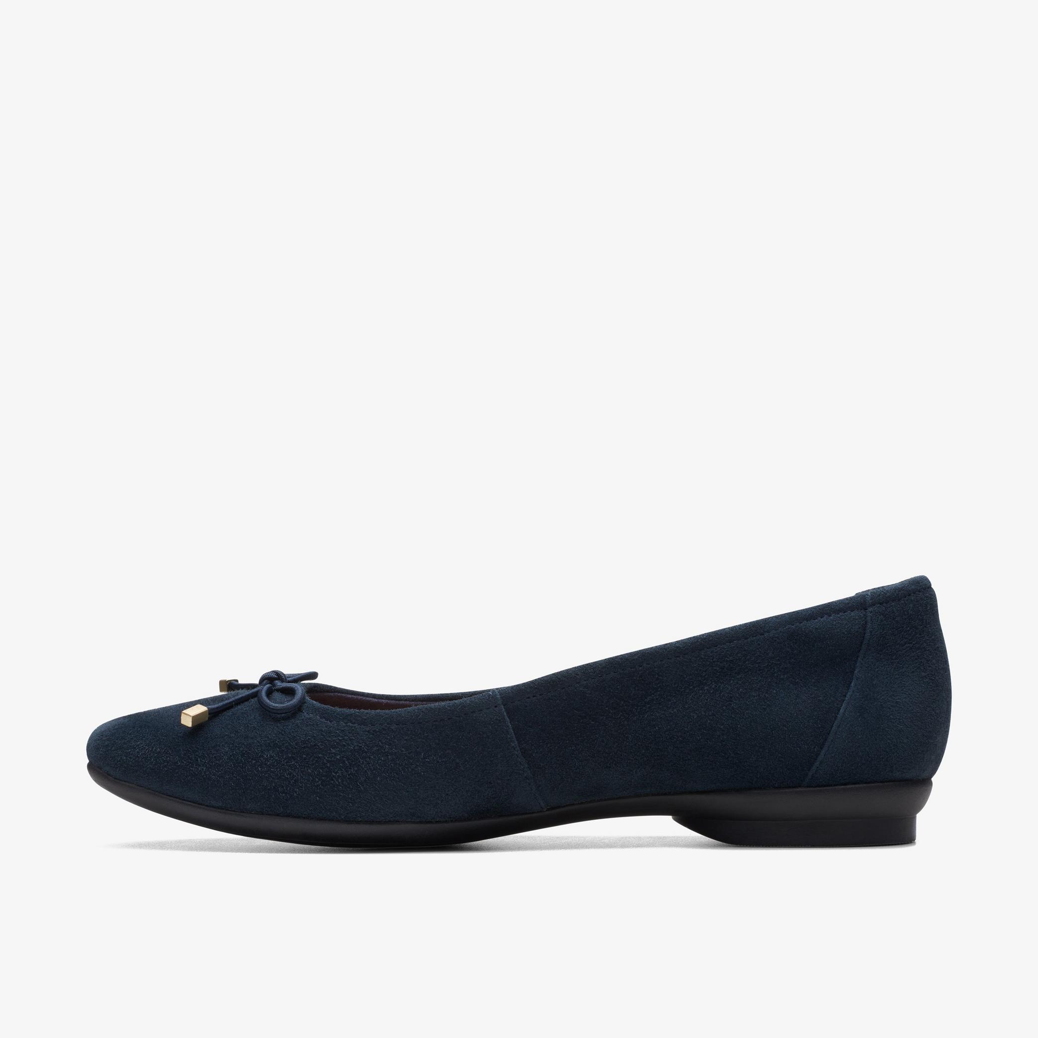 Candra Light Navy Suede Pumps, view 2 of 6
