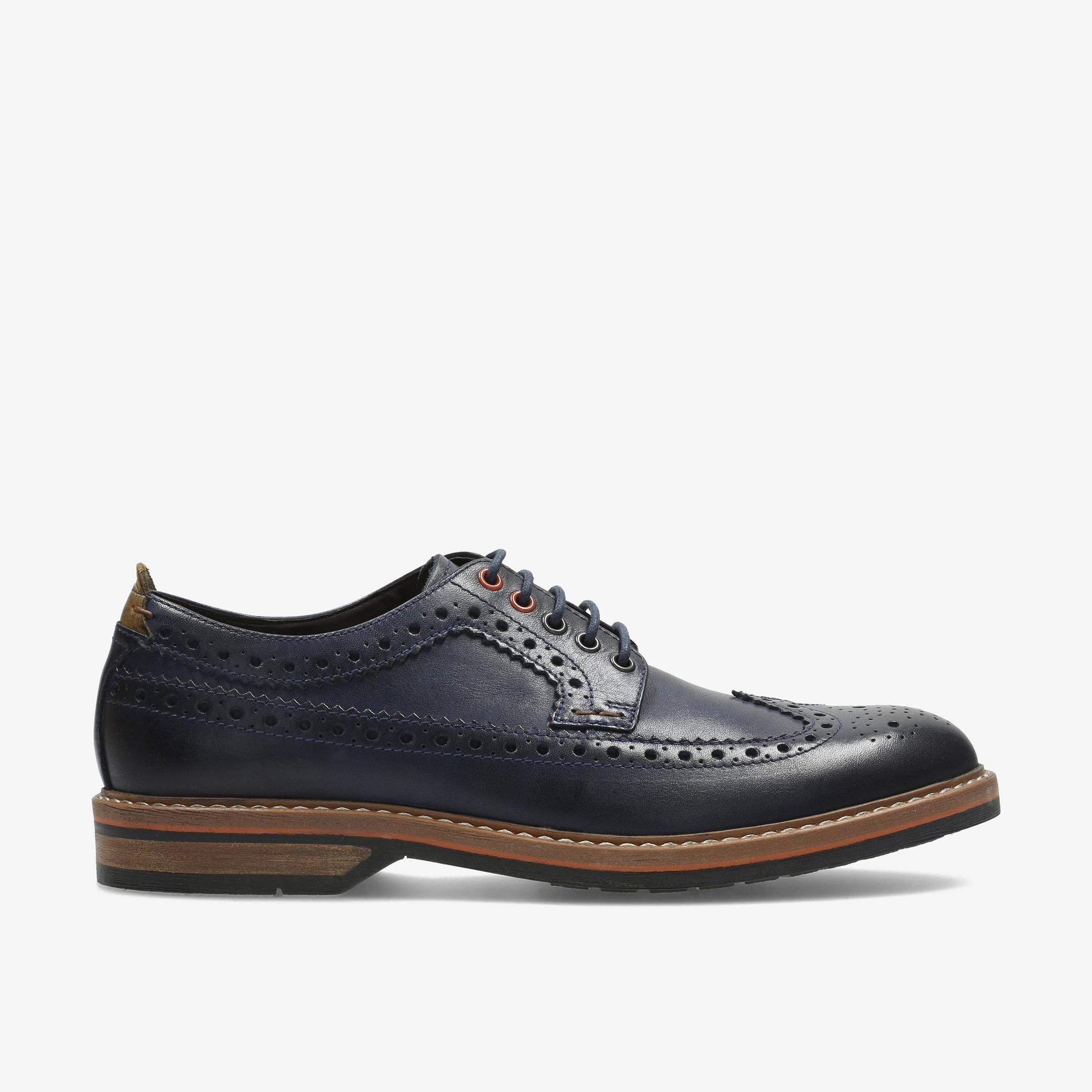 Pitney Limit Blue Leather Brogues, view 1 of 6