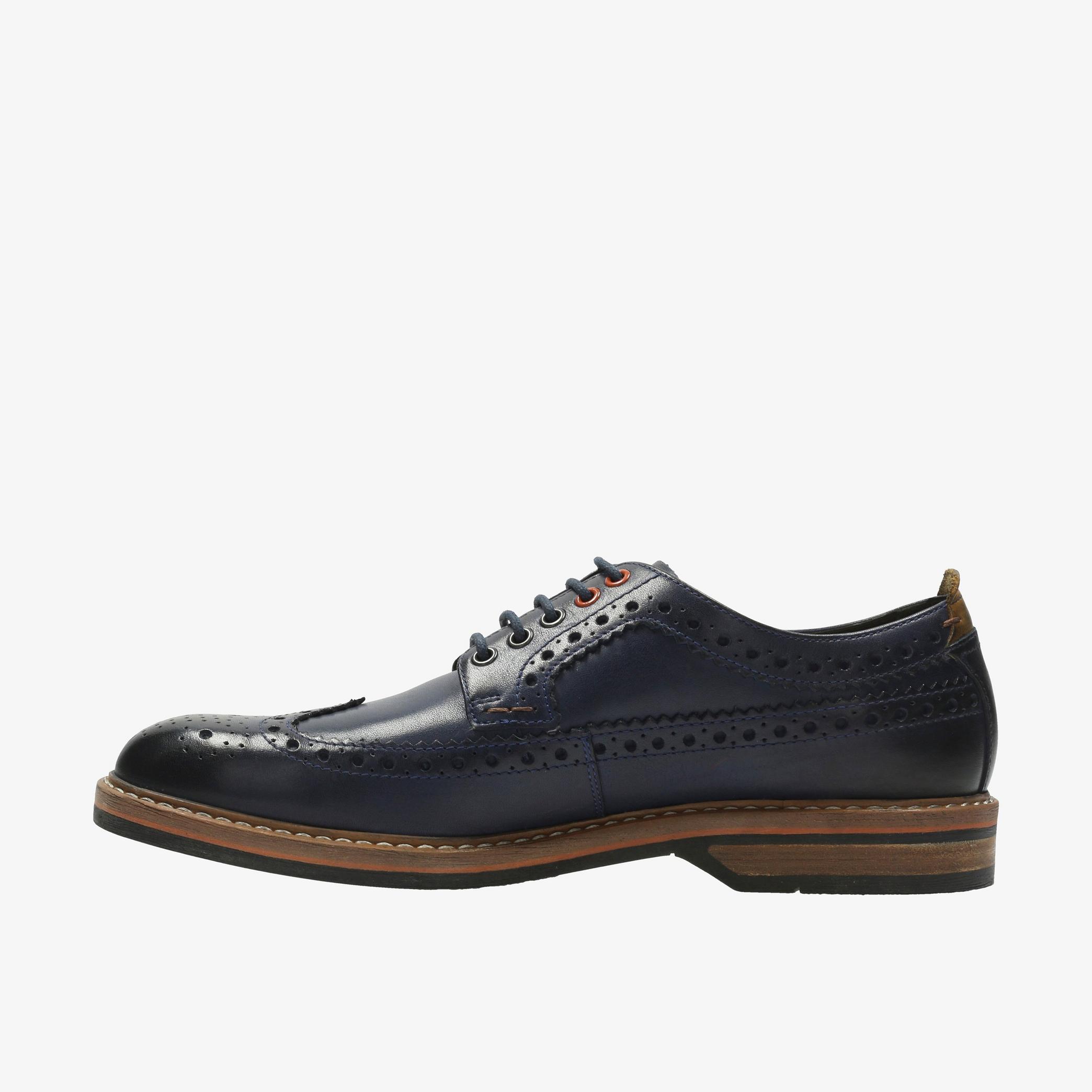 Pitney Limit Blue Leather Brogues, view 2 of 6