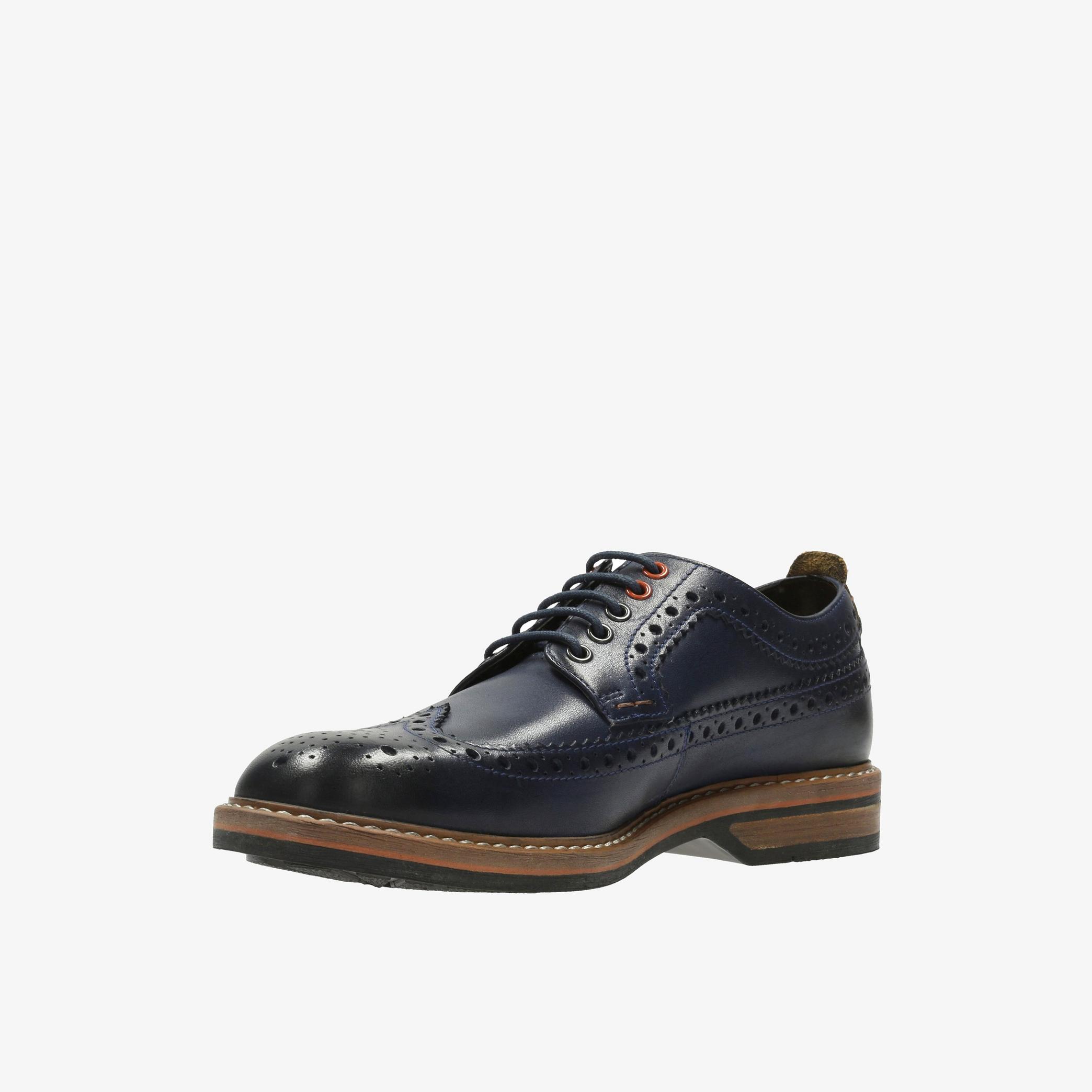 Pitney Limit Blue Leather Brogues, view 4 of 6