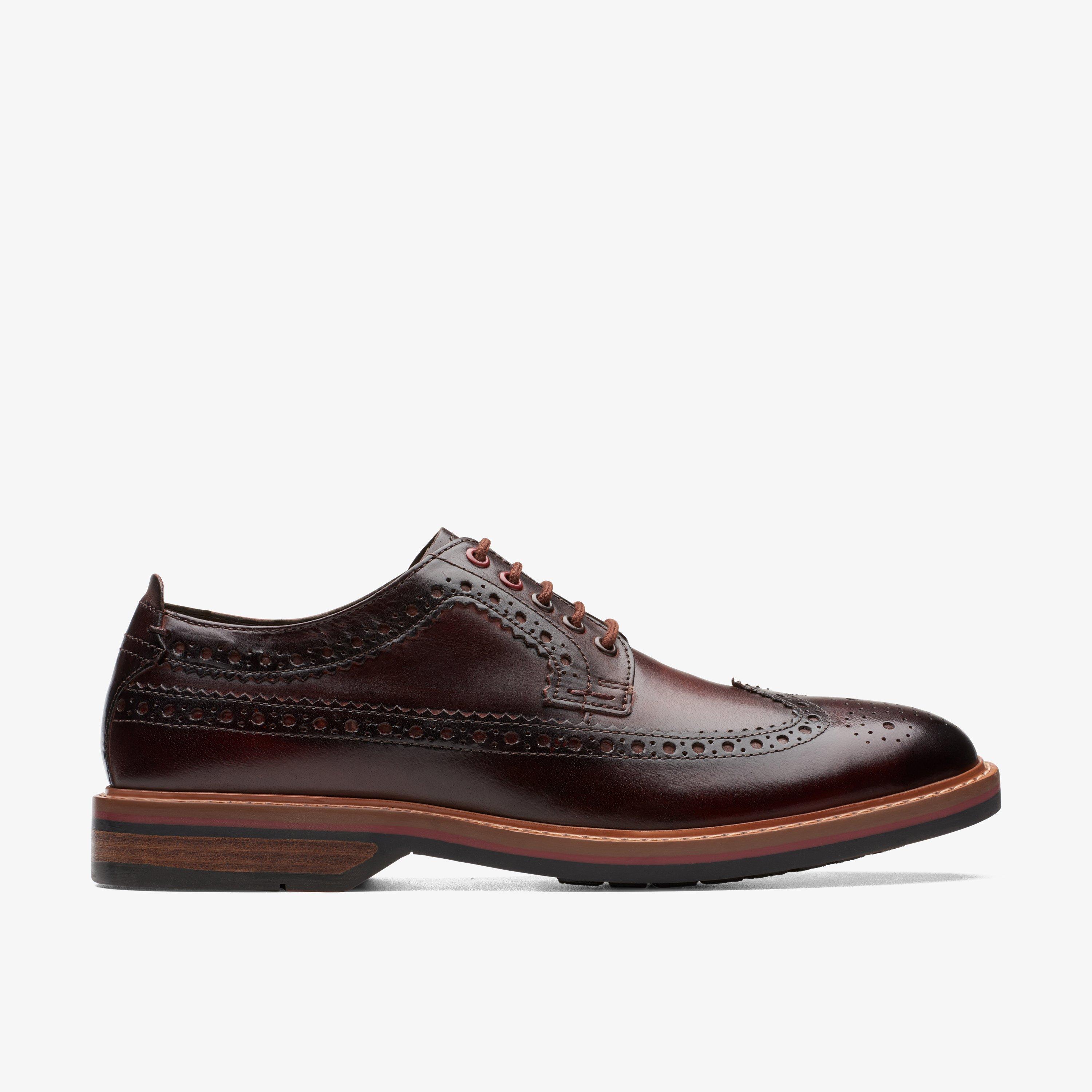 Clarks leather hot sale brogues