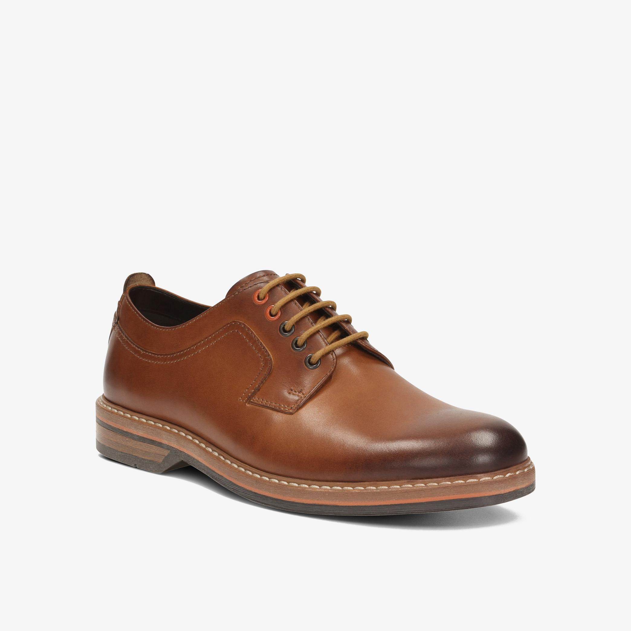 Pitney Walk Cognac Leather Shoes, view 3 of 5