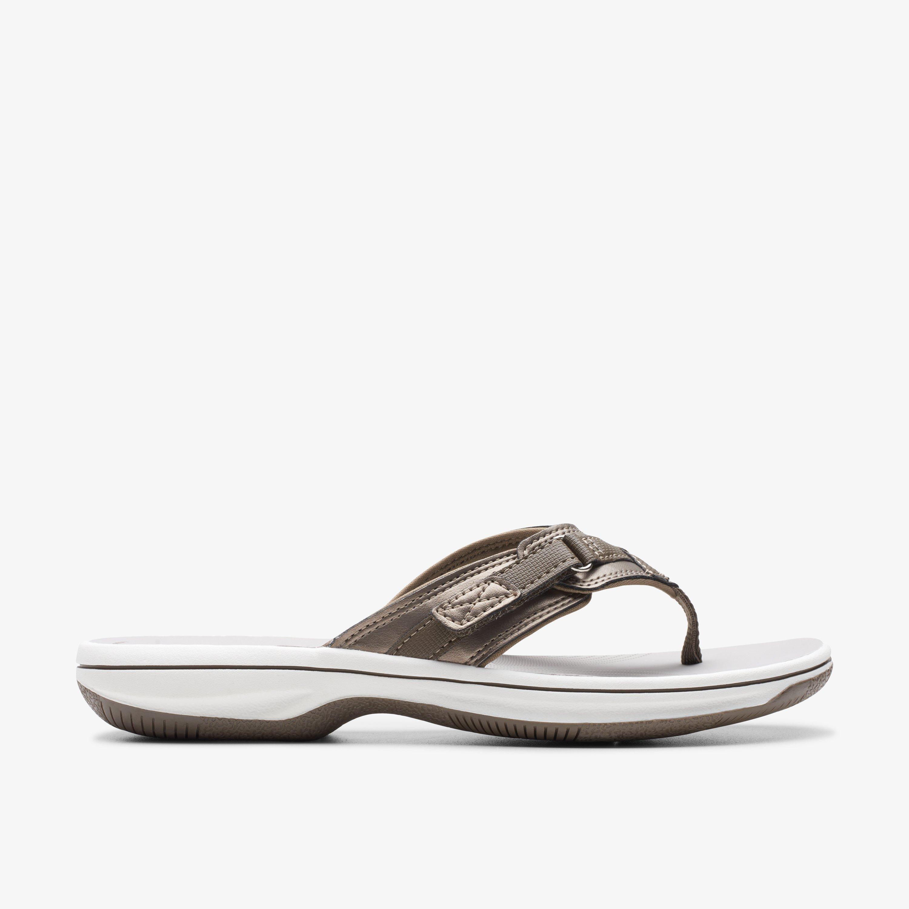 WOMENS BREEZE SEA Pewter Synthetic Flip Flops