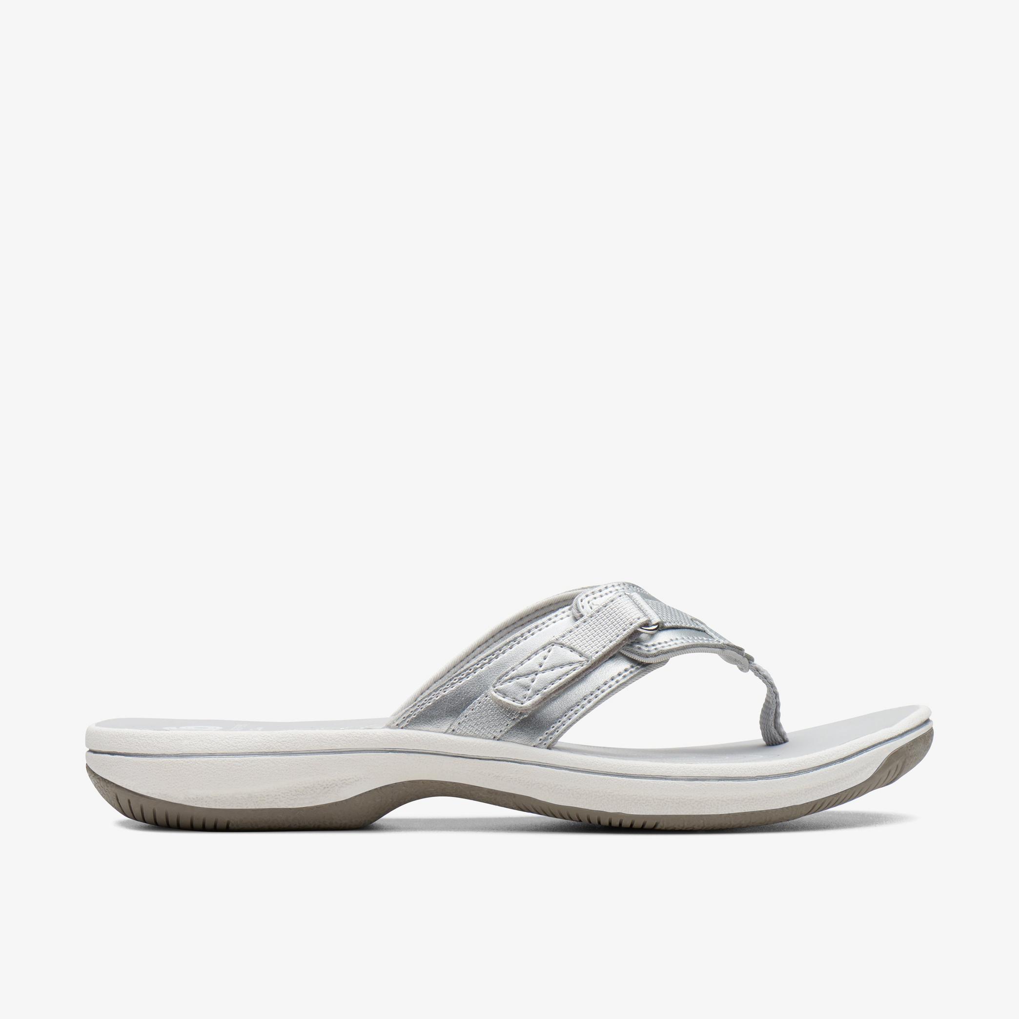 BREEZE SEA Silver Synthetic Flip Flop, view 1 of 6