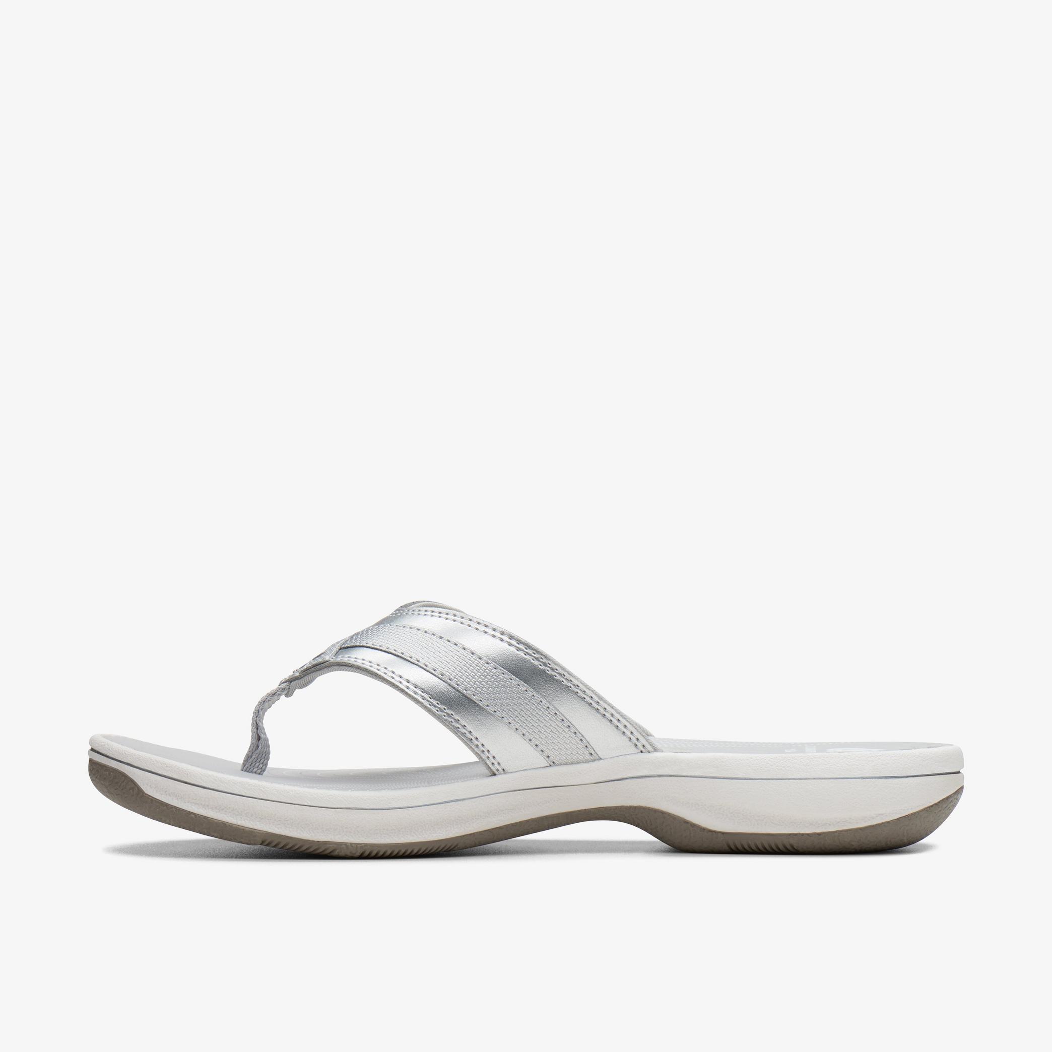BREEZE SEA Silver Synthetic Flip Flop, view 2 of 6