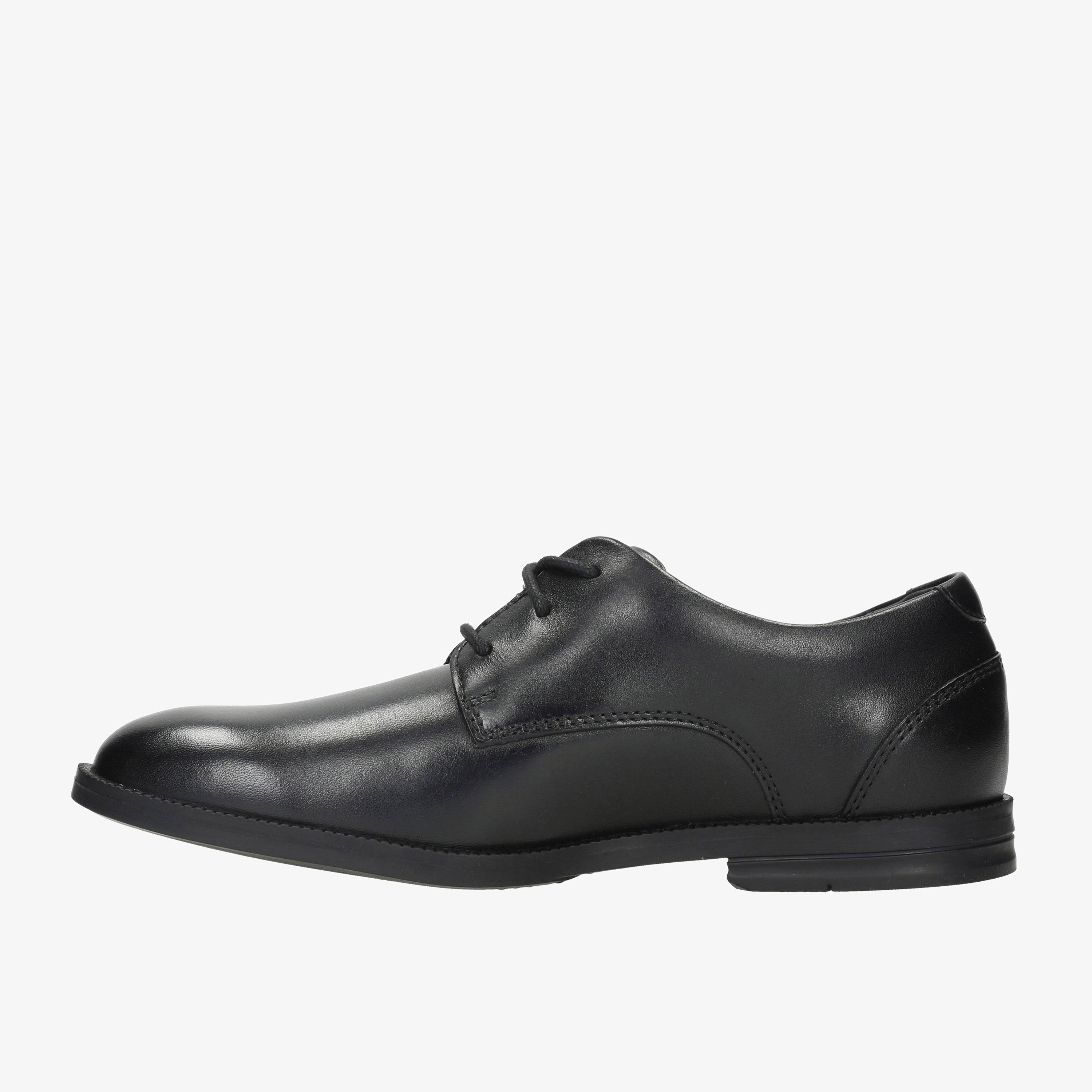 Clarks black flat shoes best sale