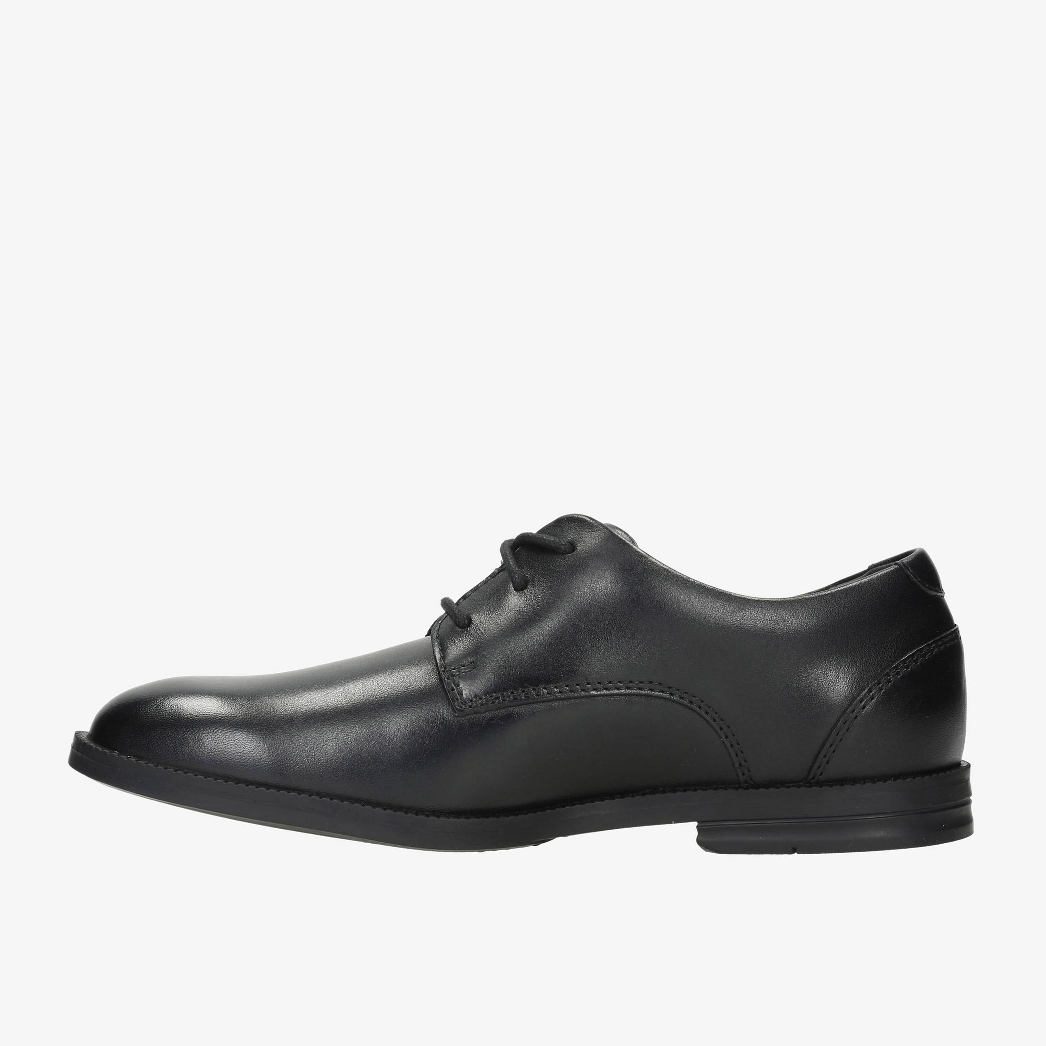 Rufus Edge Youth Black Leather Shoes, view 2 of 6