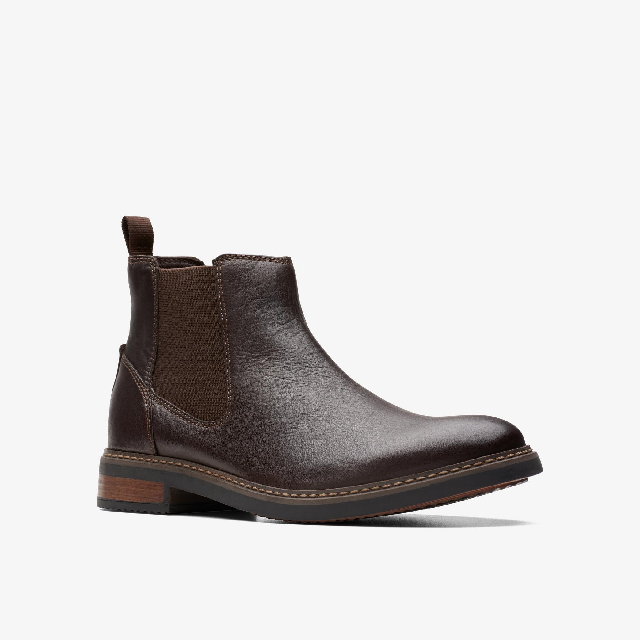 Blackford Top Dark Brown Leather Chelsea Boots, view 3 of 6
