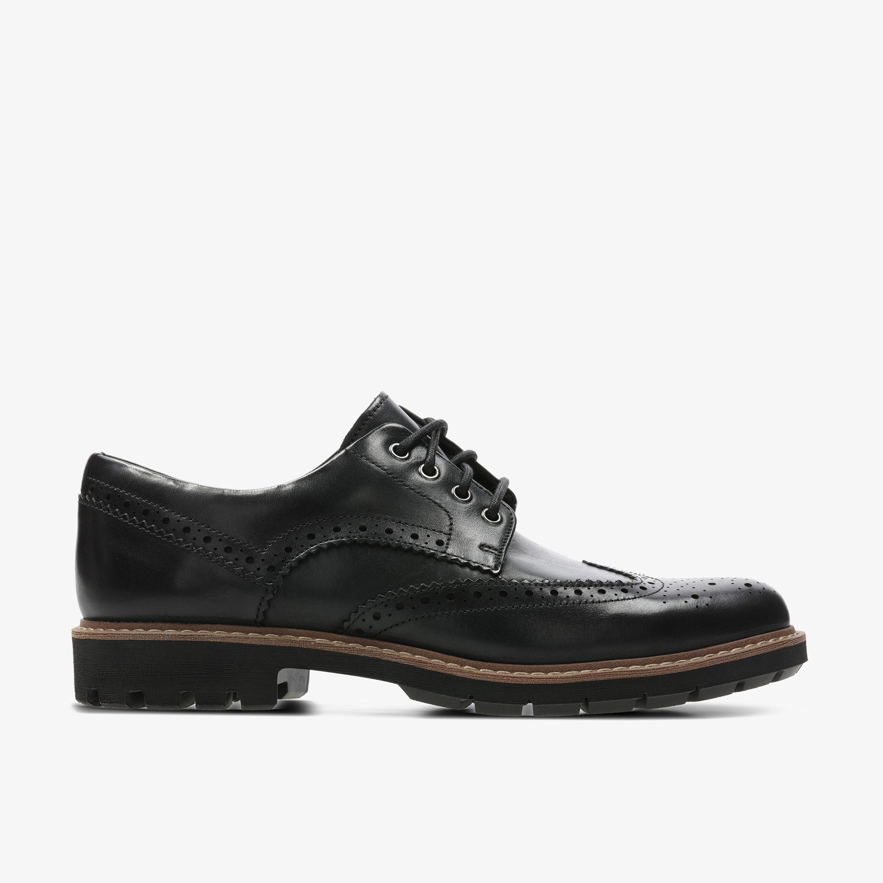 Batcombe Wing Black Leather Brogues, view 1 of 6