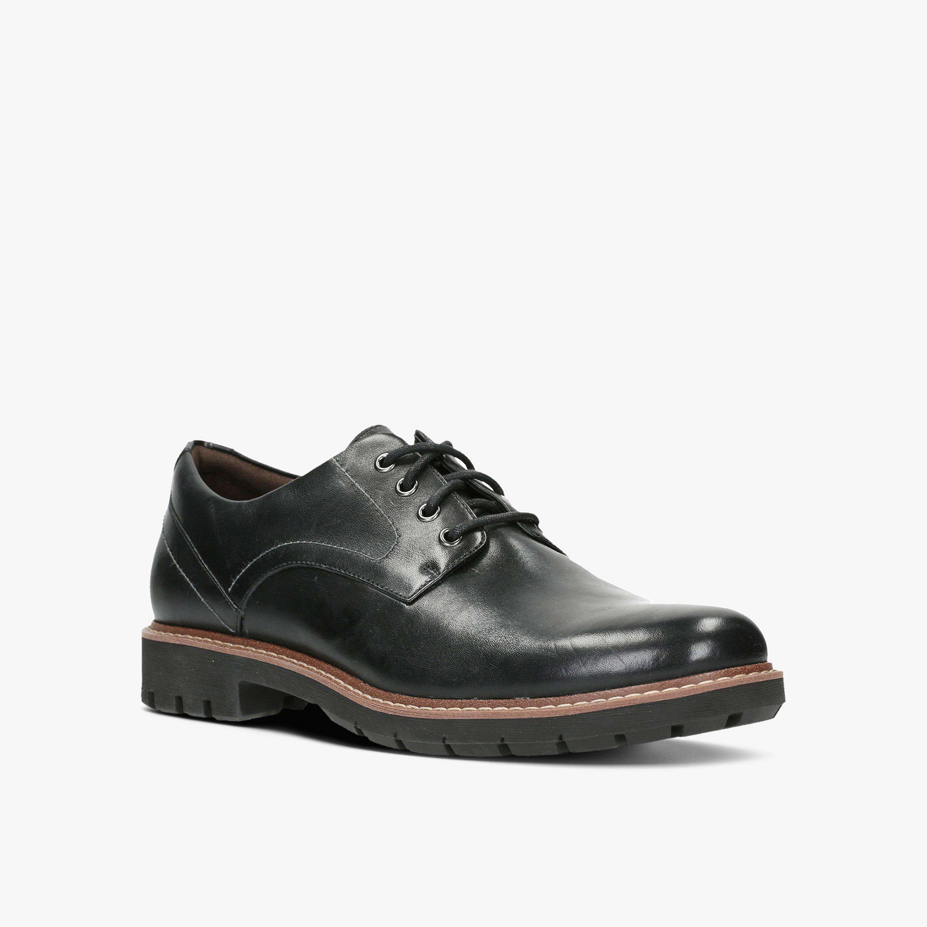 Batcombe Hall Black Leather Derby Shoes Lace Up, view 3 of 6