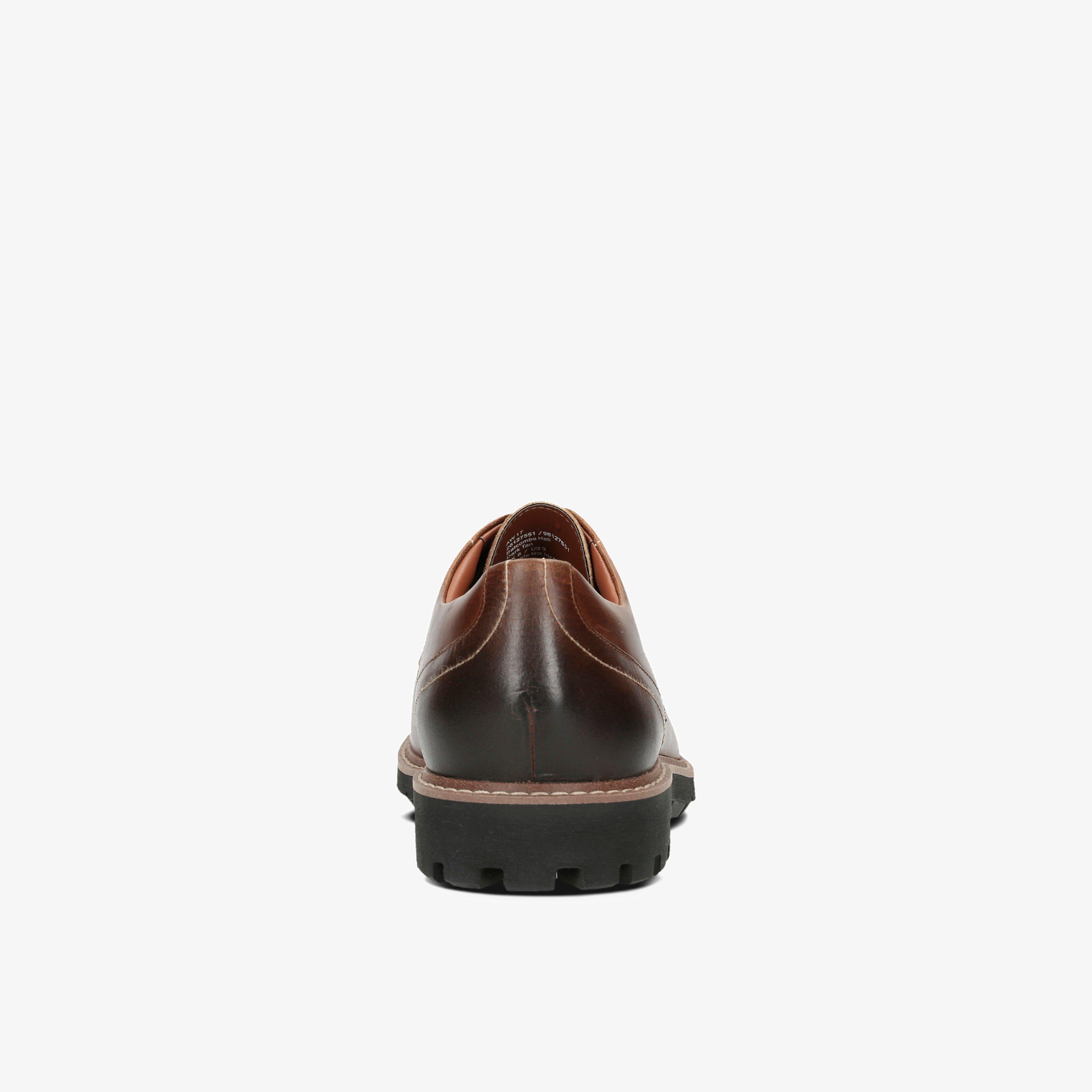 Batcombe Hall Dark Tan Leather Derby Shoes Lace Up, view 5 of 6