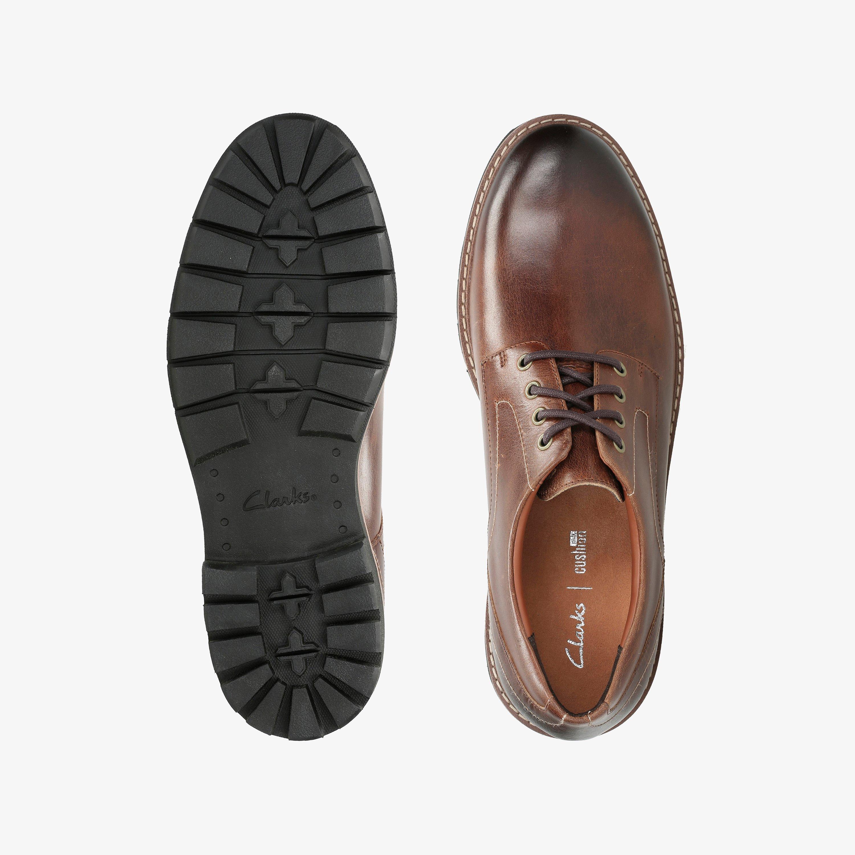 Batcombe Hall Dark Tan Leather Derby Shoes Lace Up, view 6 of 6
