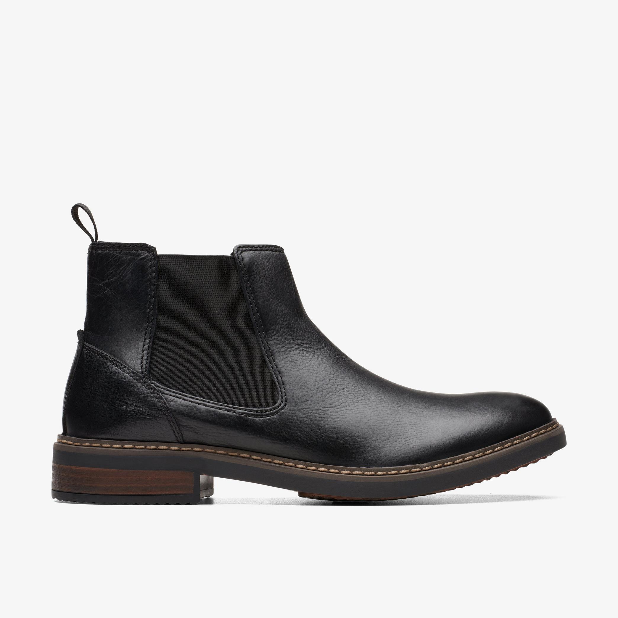 Blackford Top Black Leather Chelsea Boots, view 1 of 6