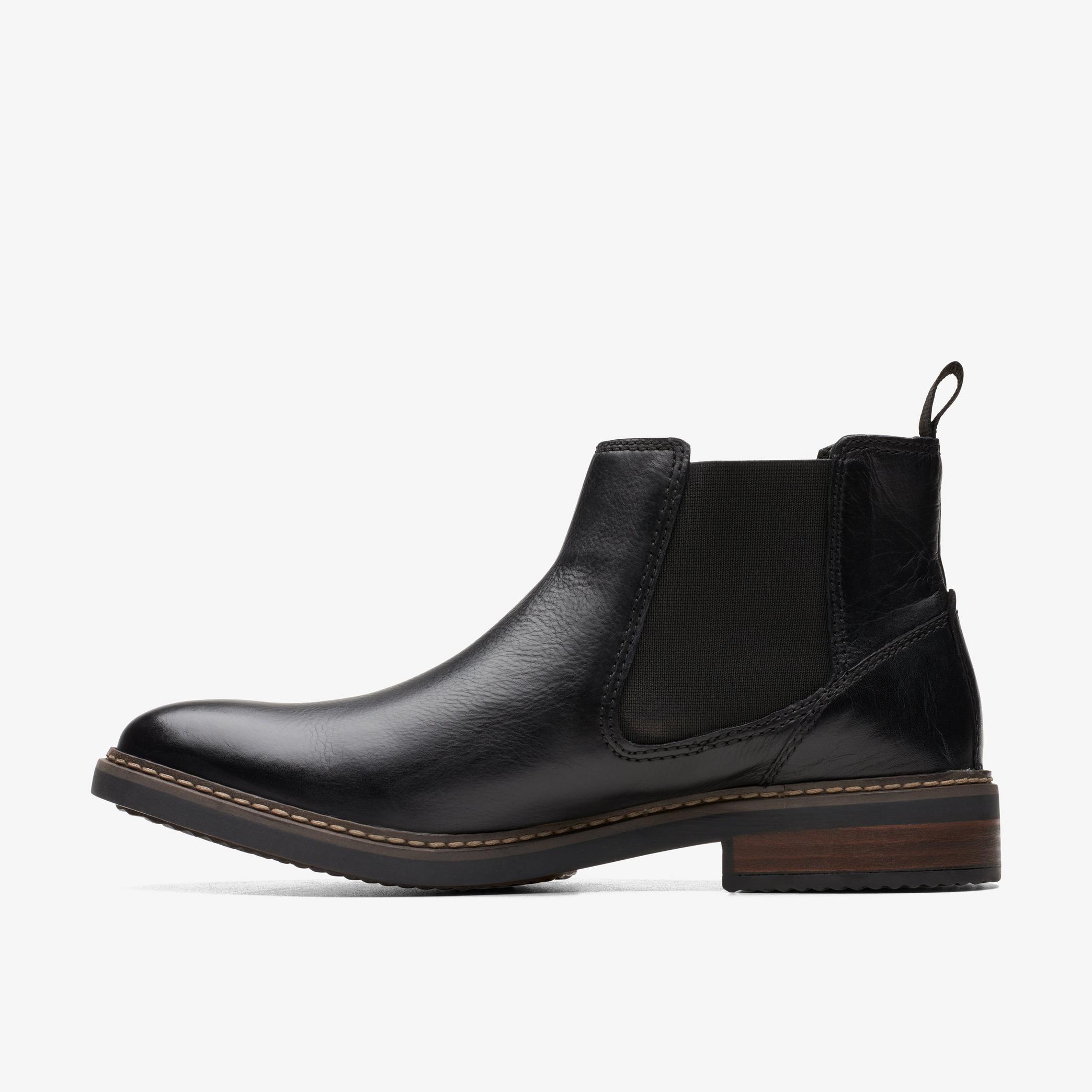 Blackford Top Black Leather Chelsea Boots, view 2 of 6