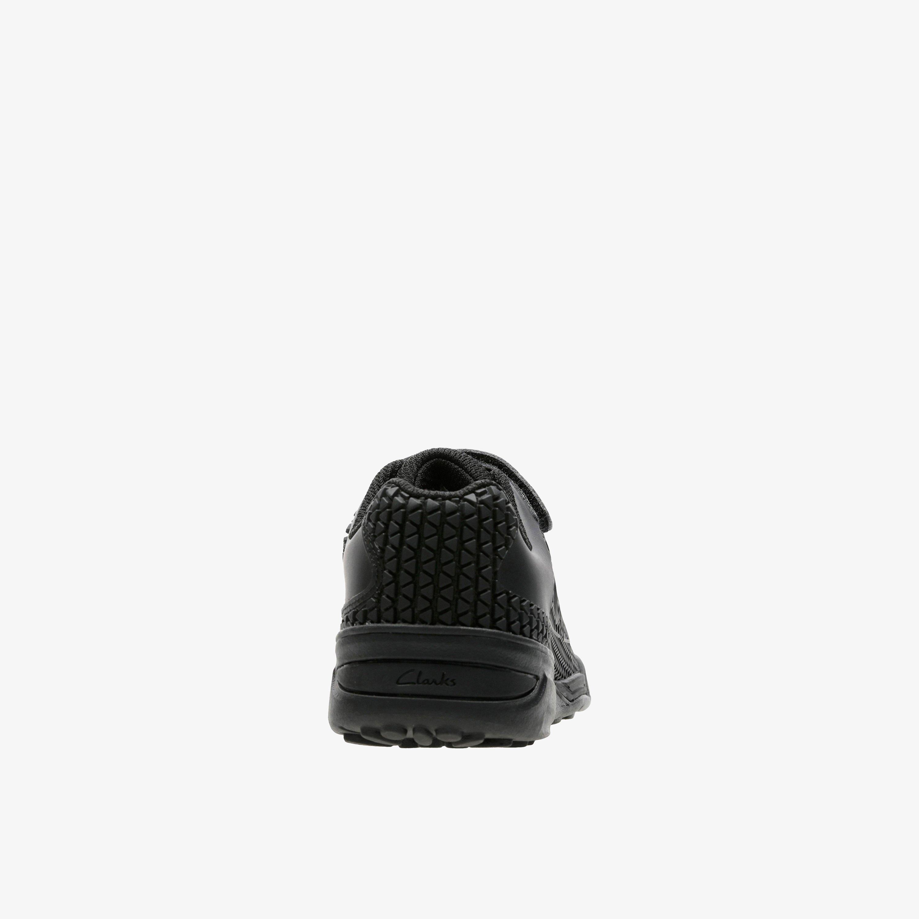 Award Blaze Kid Black Riptape School Shoes, view 5 of 6
