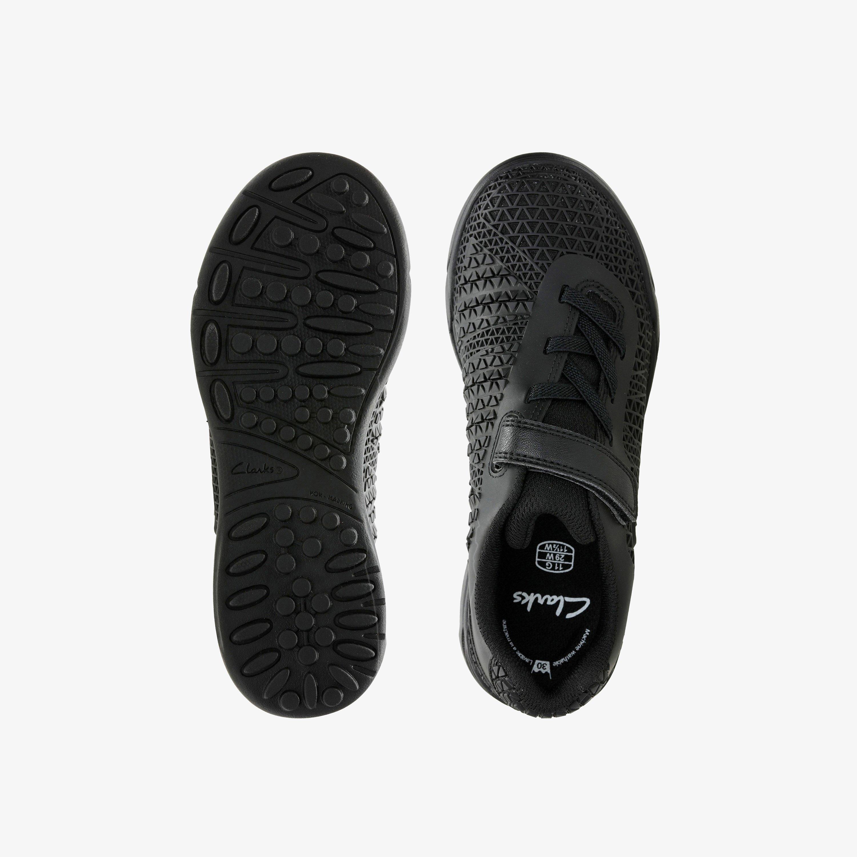Award Blaze Kid Black Riptape School Shoes, view 6 of 6