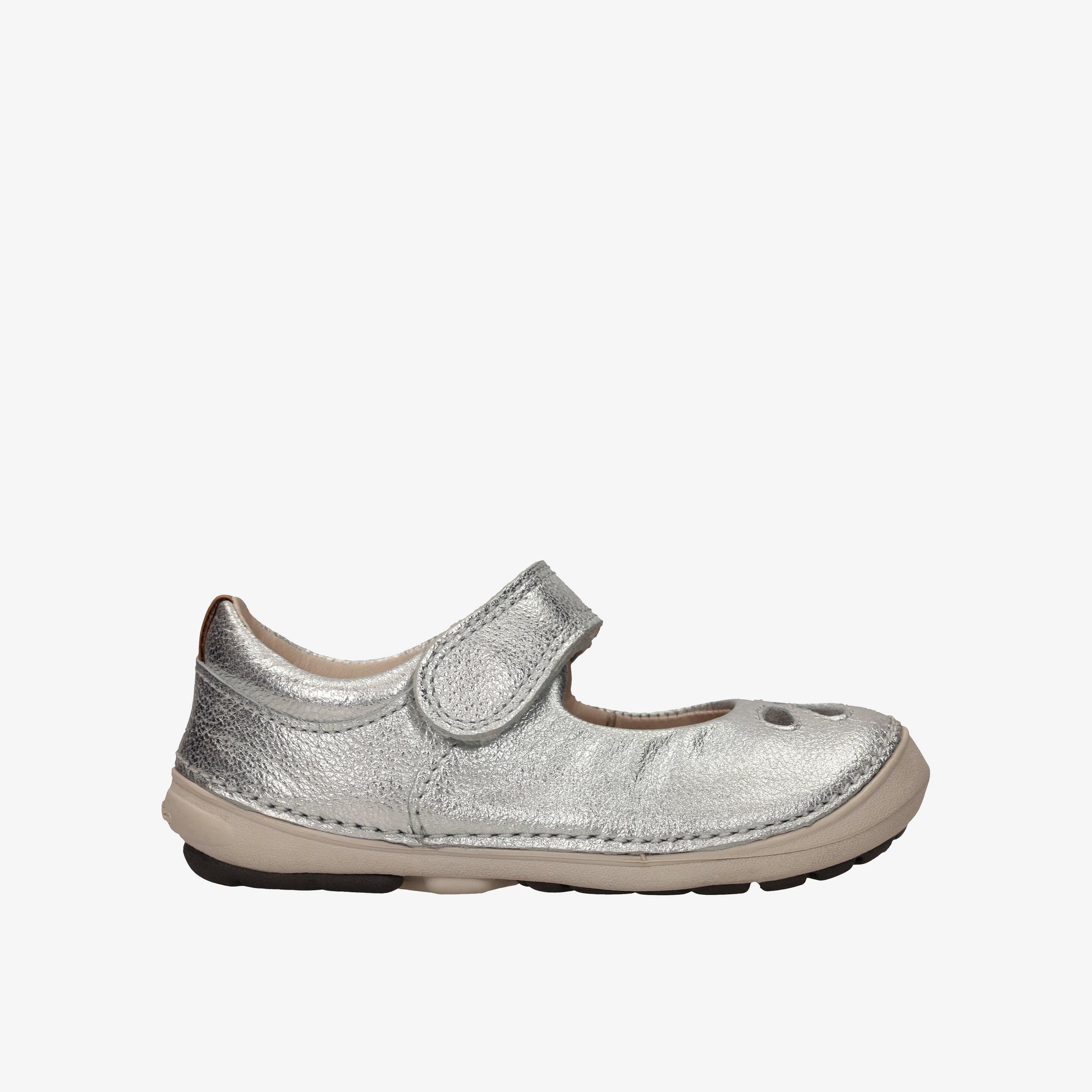 Softly Eden Toddler Silver Leather Shoes, view 1 of 6